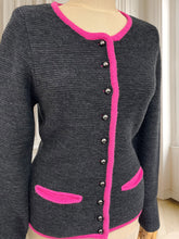 Încarcă imaginea în vizualizatorul Galerie, Cardigan vintage din amestec de lână pură potrivit pentru XS/S
