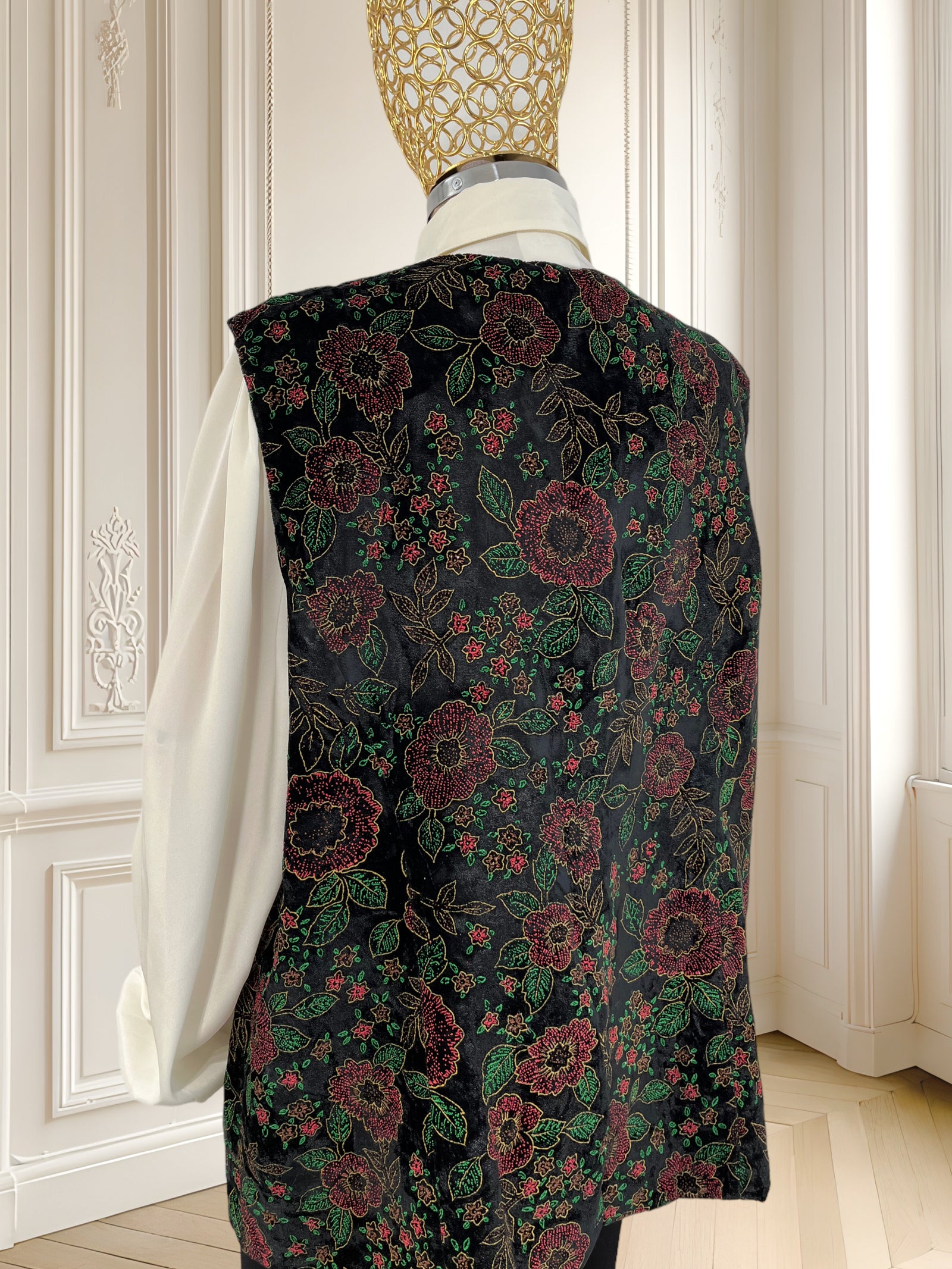 Vestă vintage din catifea mărimea XL