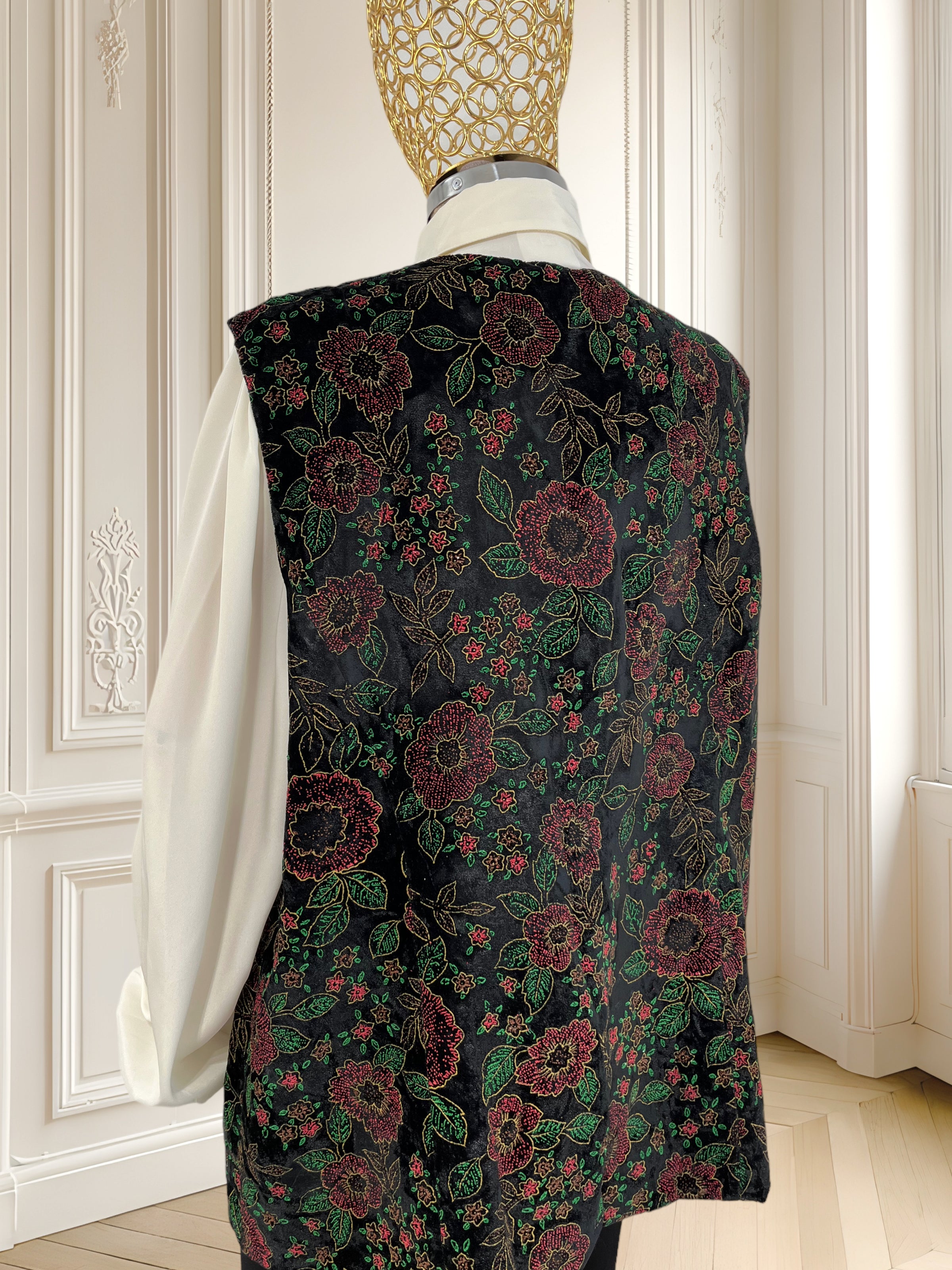 Vestă vintage din catifea mărimea XL