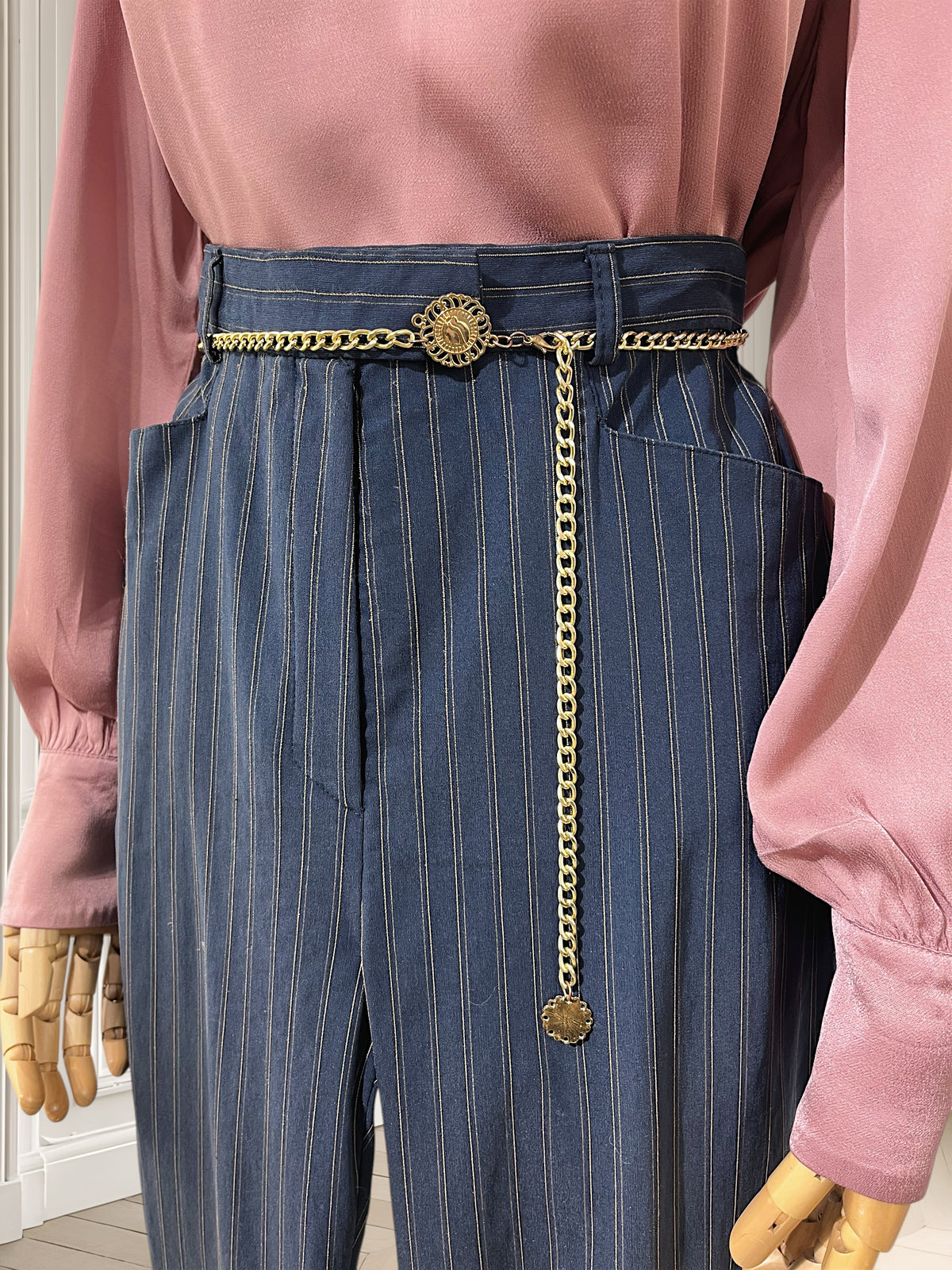 Pantaloni vintage cu talie înaltă mărimea S