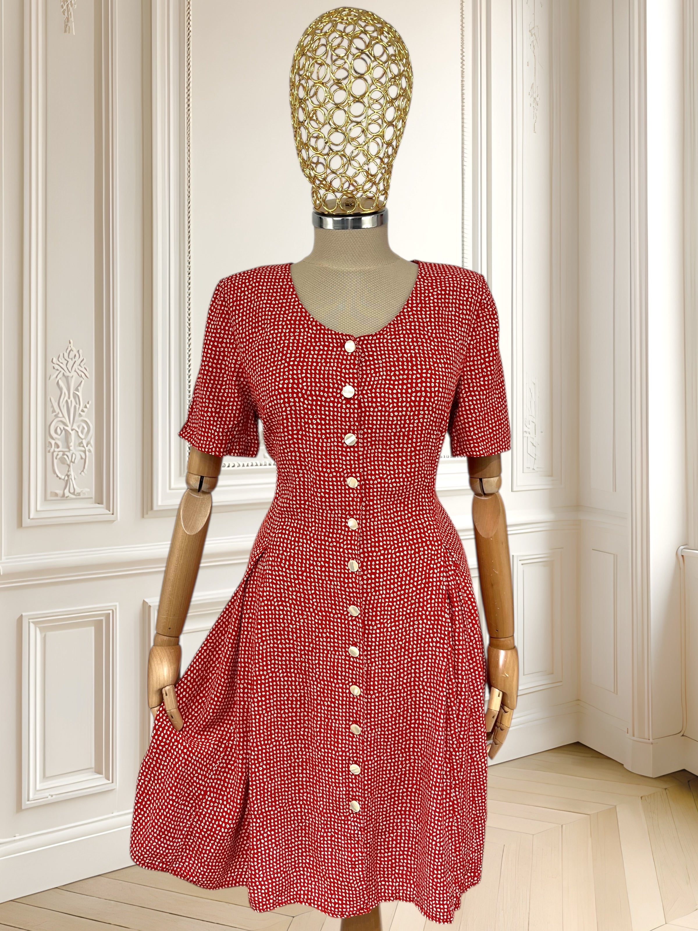 Rochie roșie din vâscoză mărimea M
