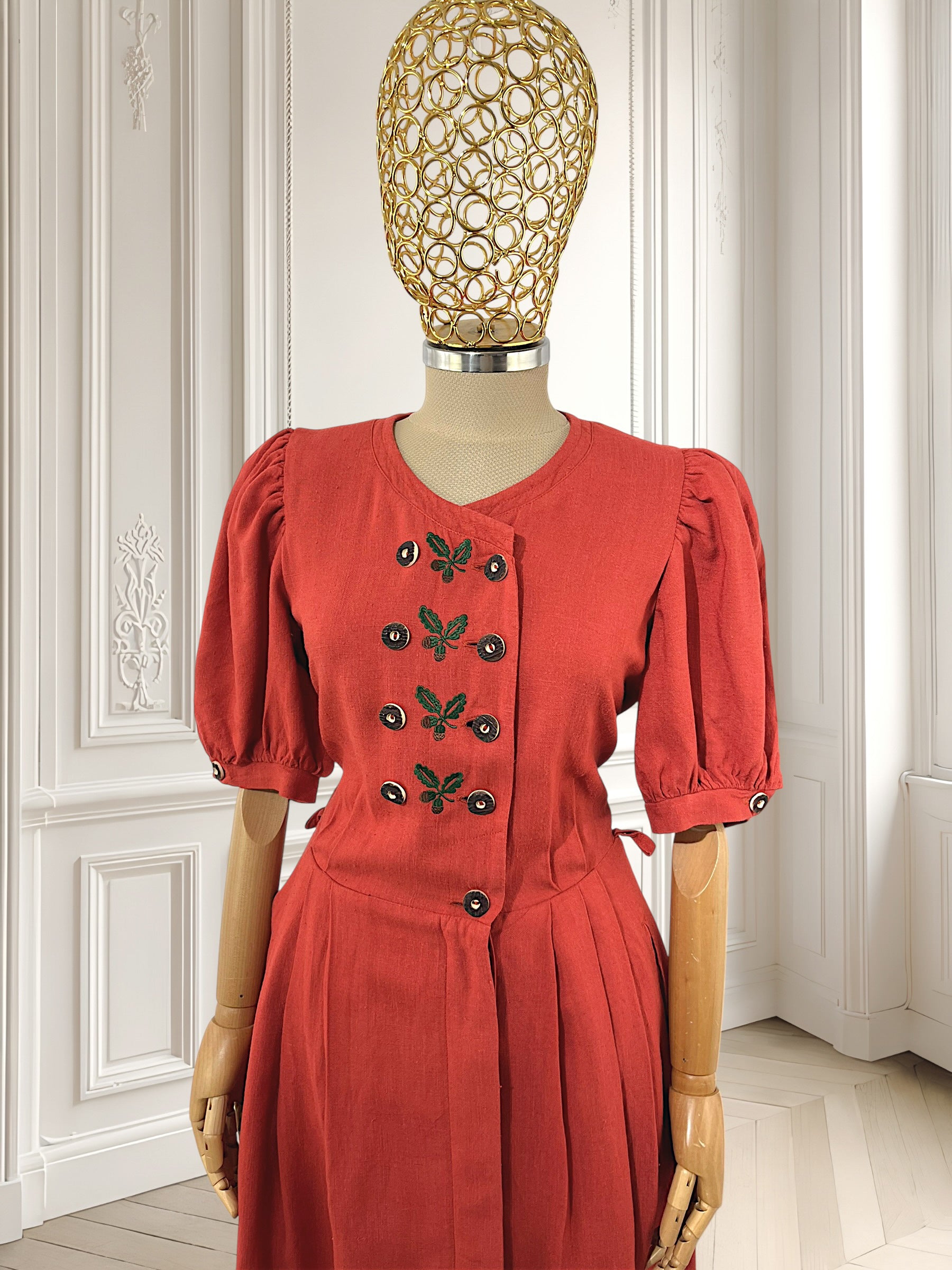 Rochie vintage din vâscoză și in mărimea M