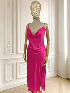 Rochie satinată roz mărimea M