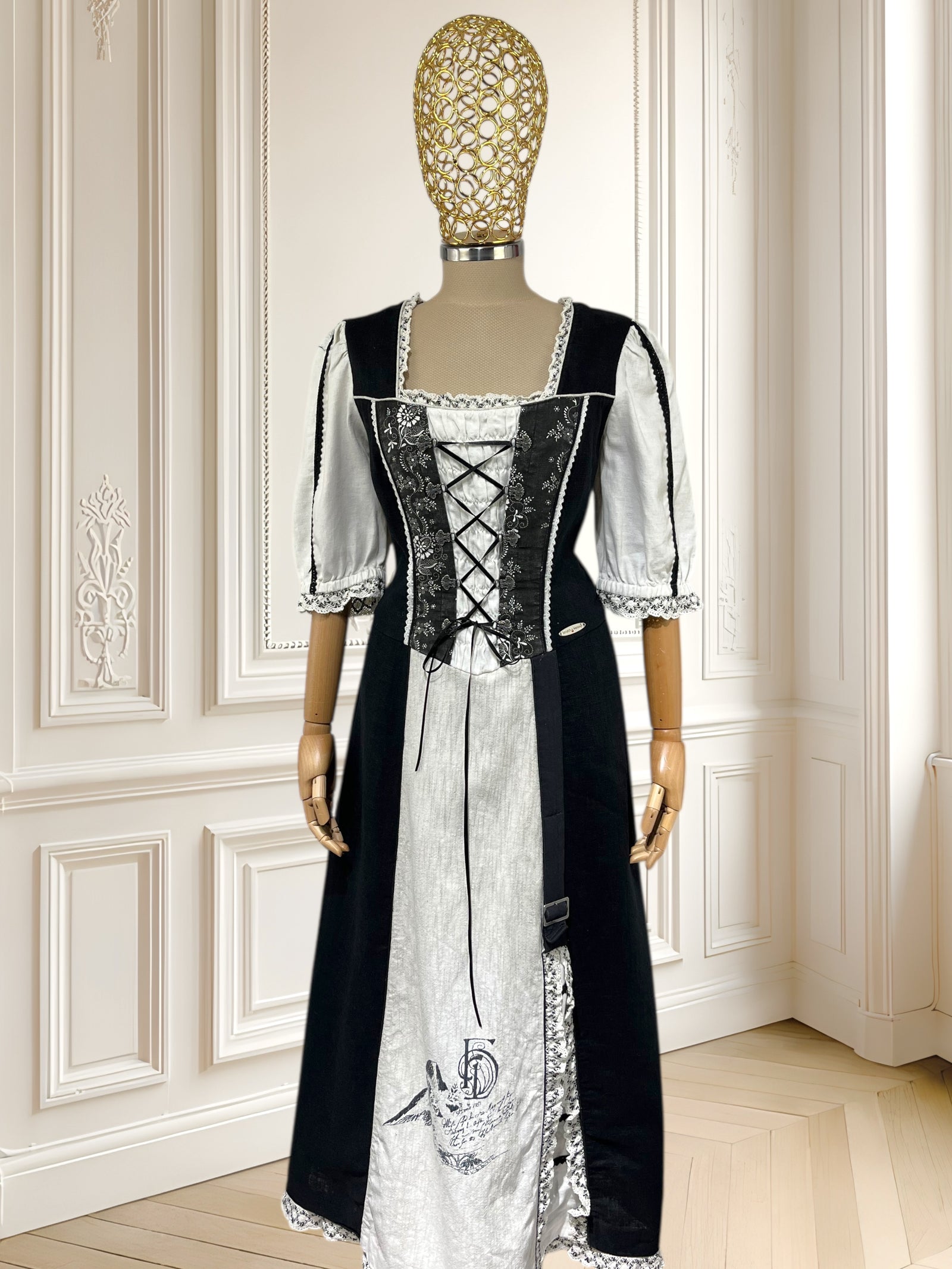 Rochie vintage din bumbac și in mărimea L