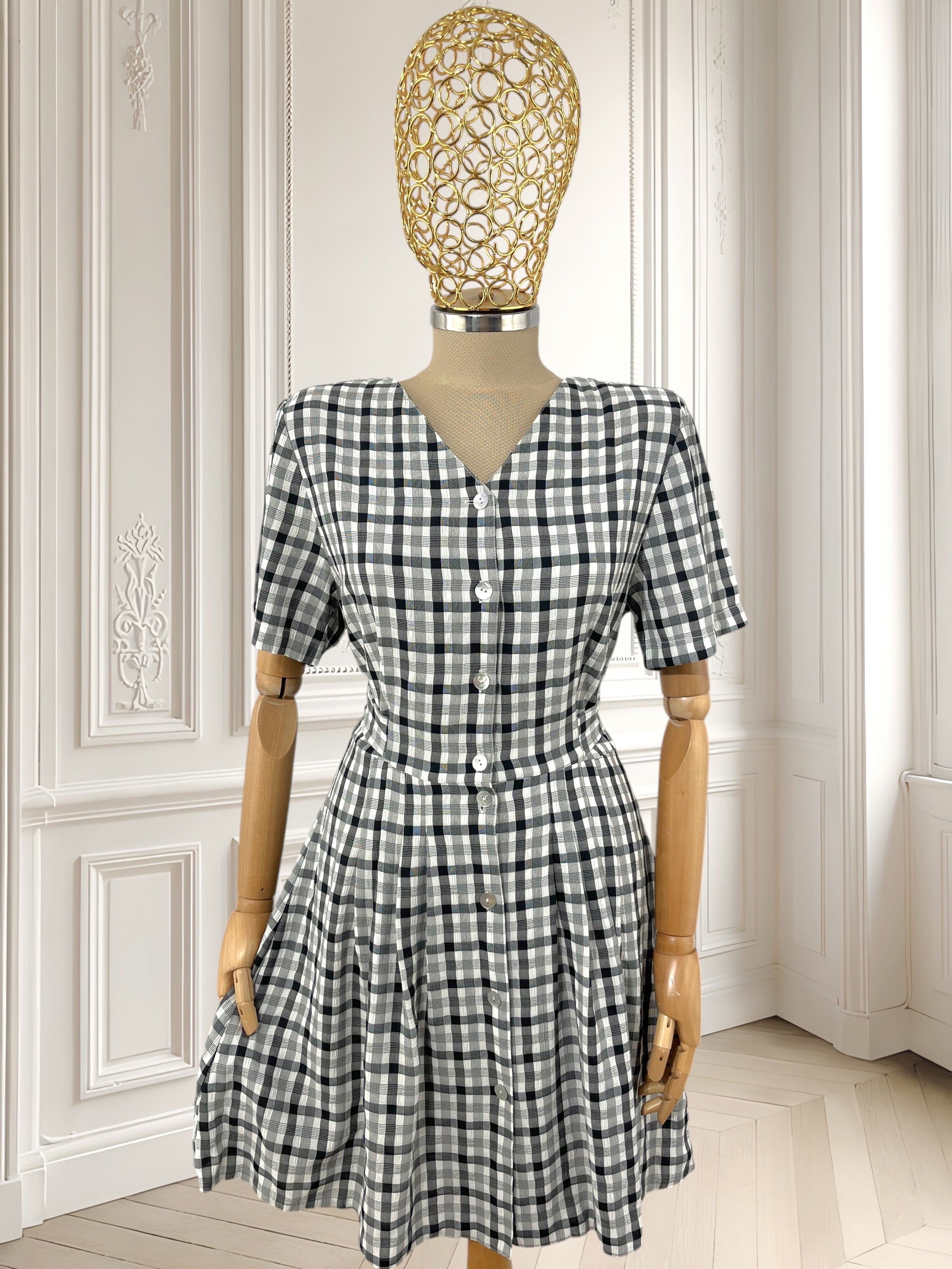 Rochie vintage din amestec de vâscoză mărimea M