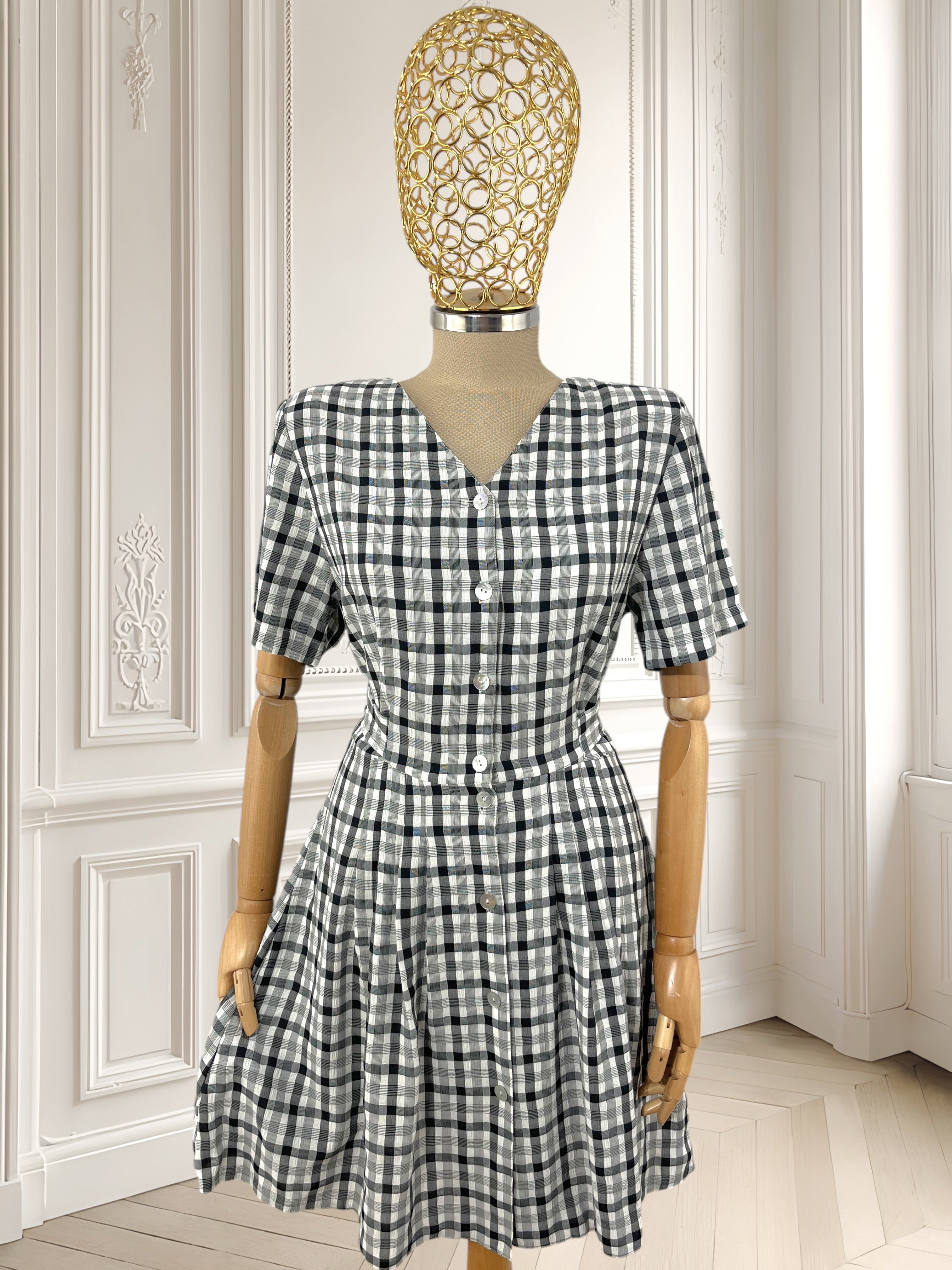 Rochie vintage din amestec de vâscoză mărimea M