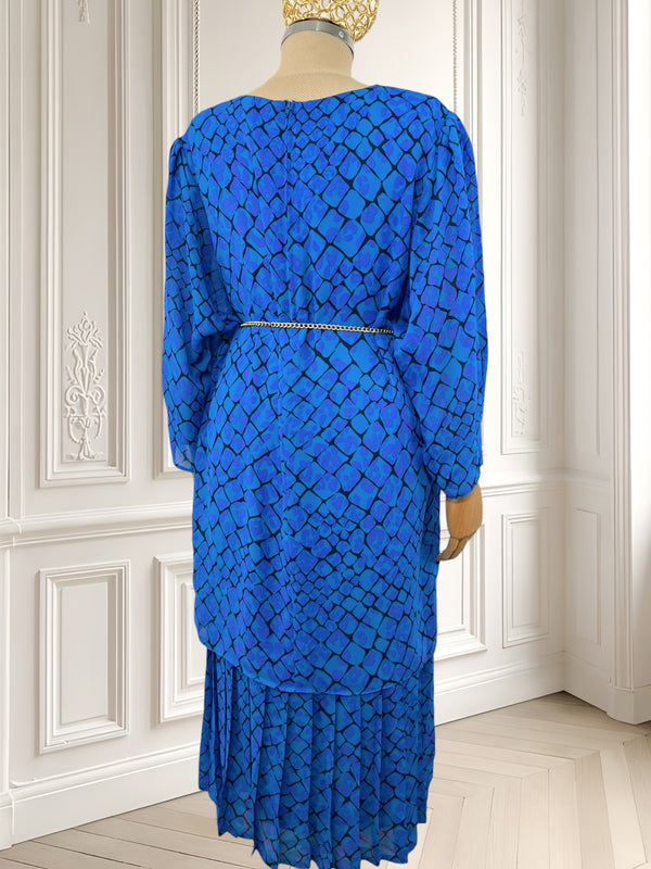 Rochie vintage albastră potrivită pentru L/XL