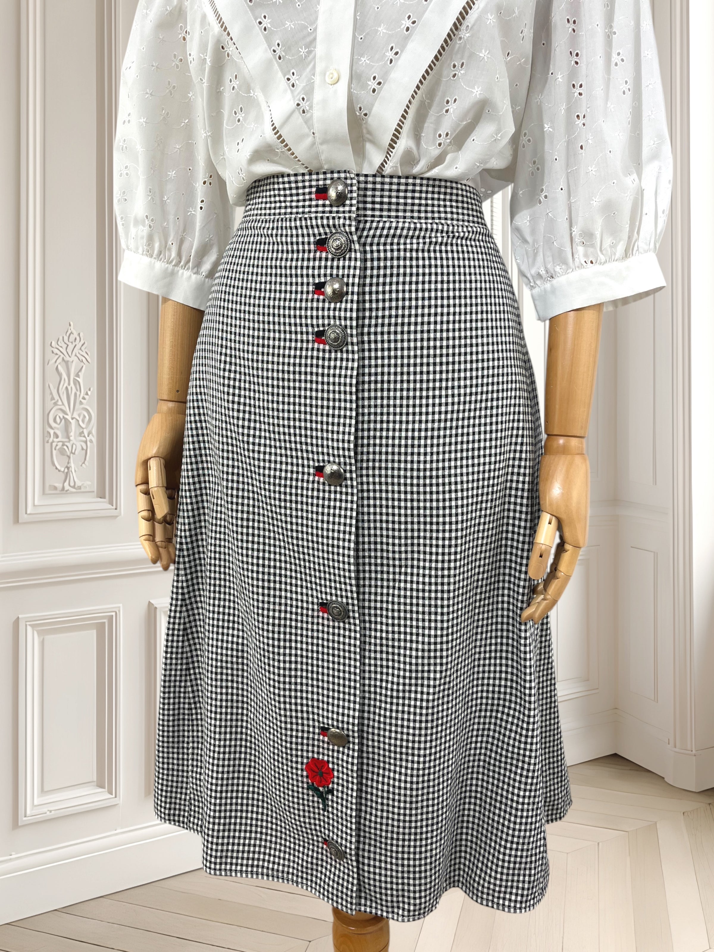 Fustă vintage din bumbac mărimea XL