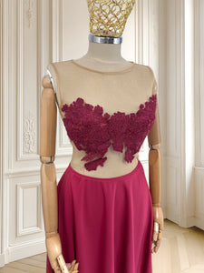Rochie de gală cu dantelă aplicată potrivită pentru XS/S
