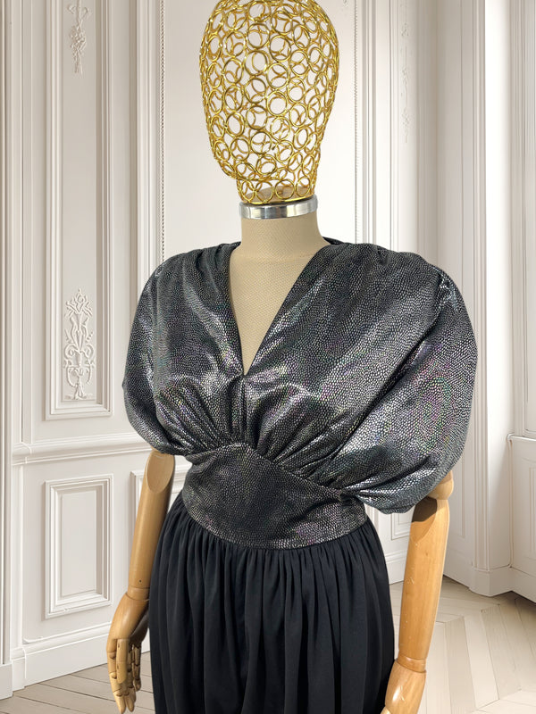 Salopetă vintage cu croi fluture potrivită pentru S/M