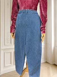Jeans vintage cu șnur în talie mărimea L