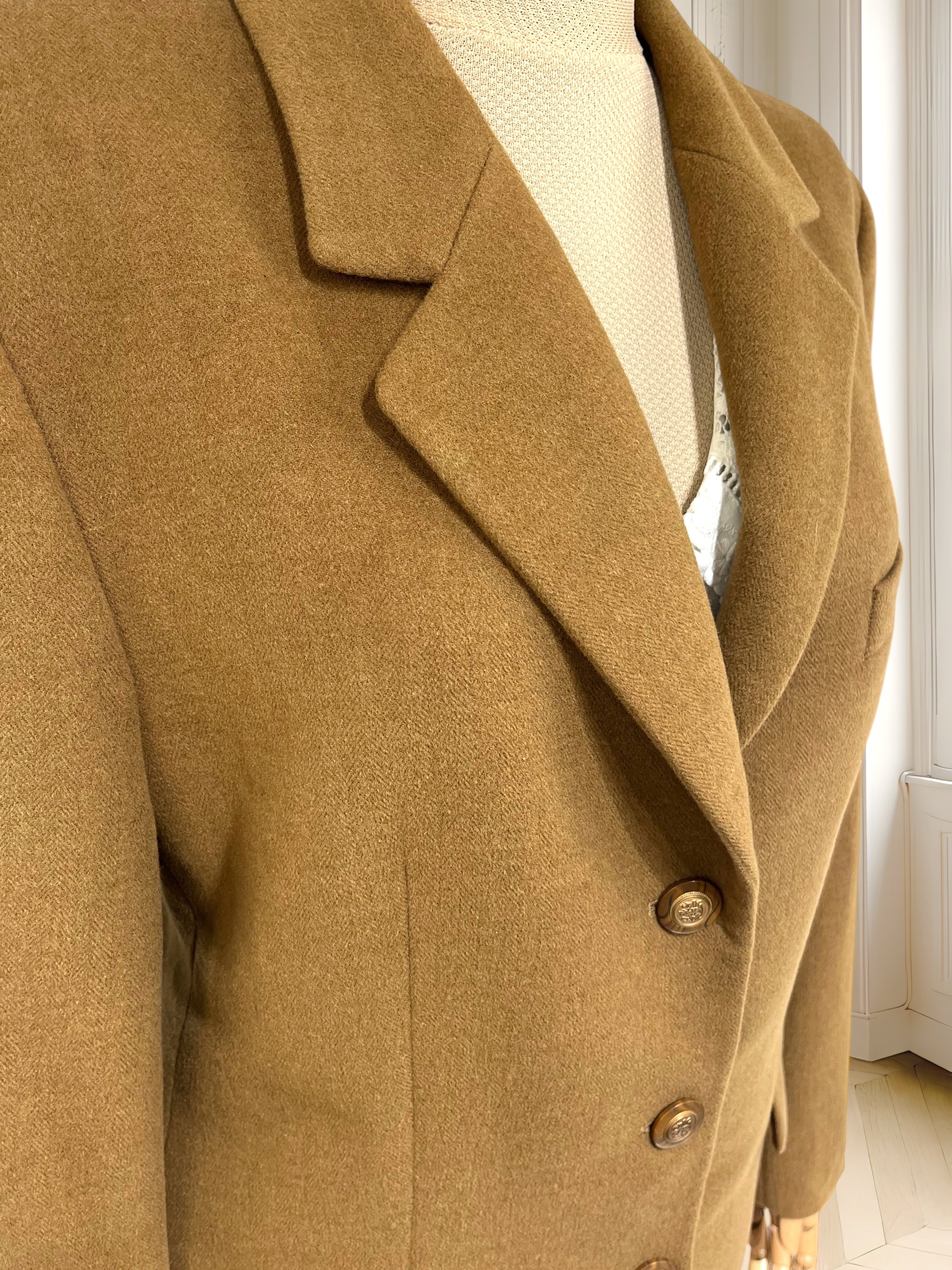 Sacou vintage din lână și angora potrivit pentru L/XL