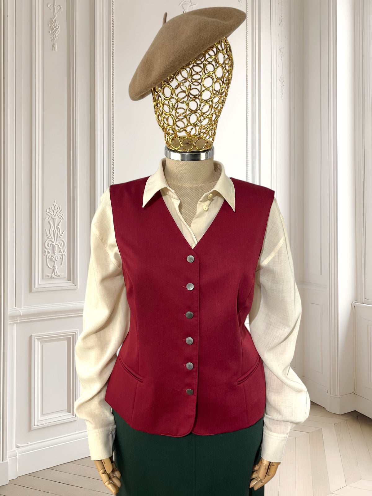 Vestă vintage din amestec de lână mărimea L