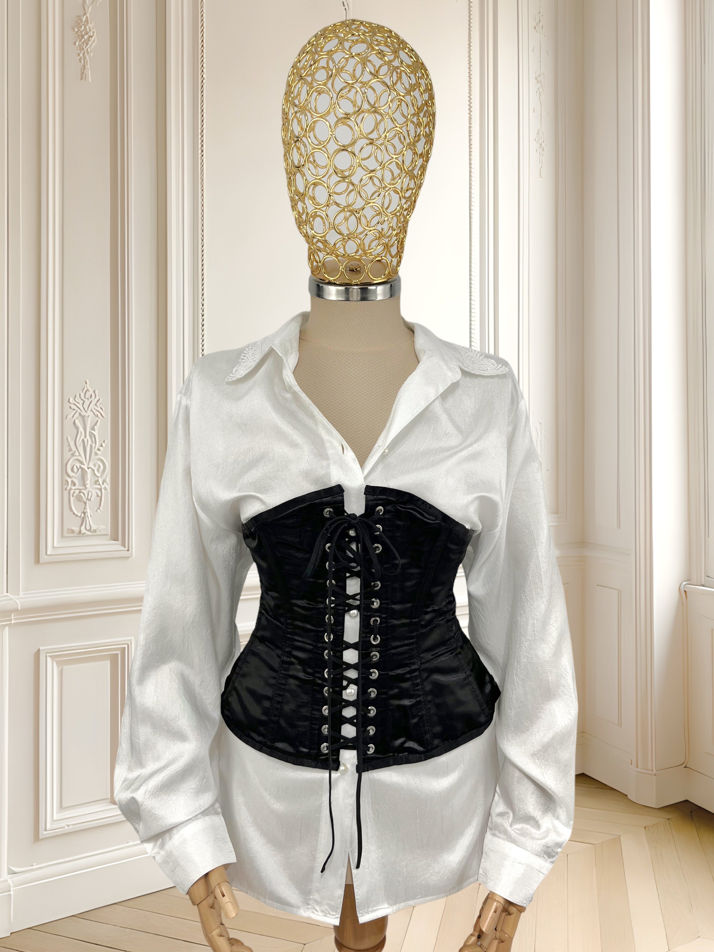 Corset negru cu șnur mărimea L