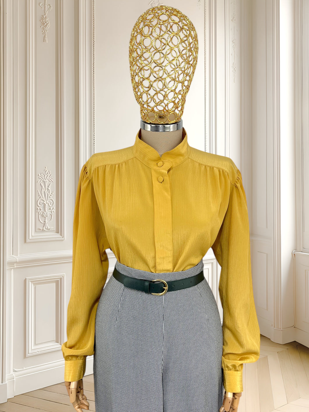 Cămașă vintage cu nasturi ascunși mărimea XL