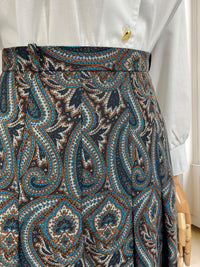 Fustă vintage cu print paisley mărimea M