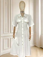 Încarcă imaginea în vizualizatorul Galerie, Rochie vintage din vâscoză mărimea L
