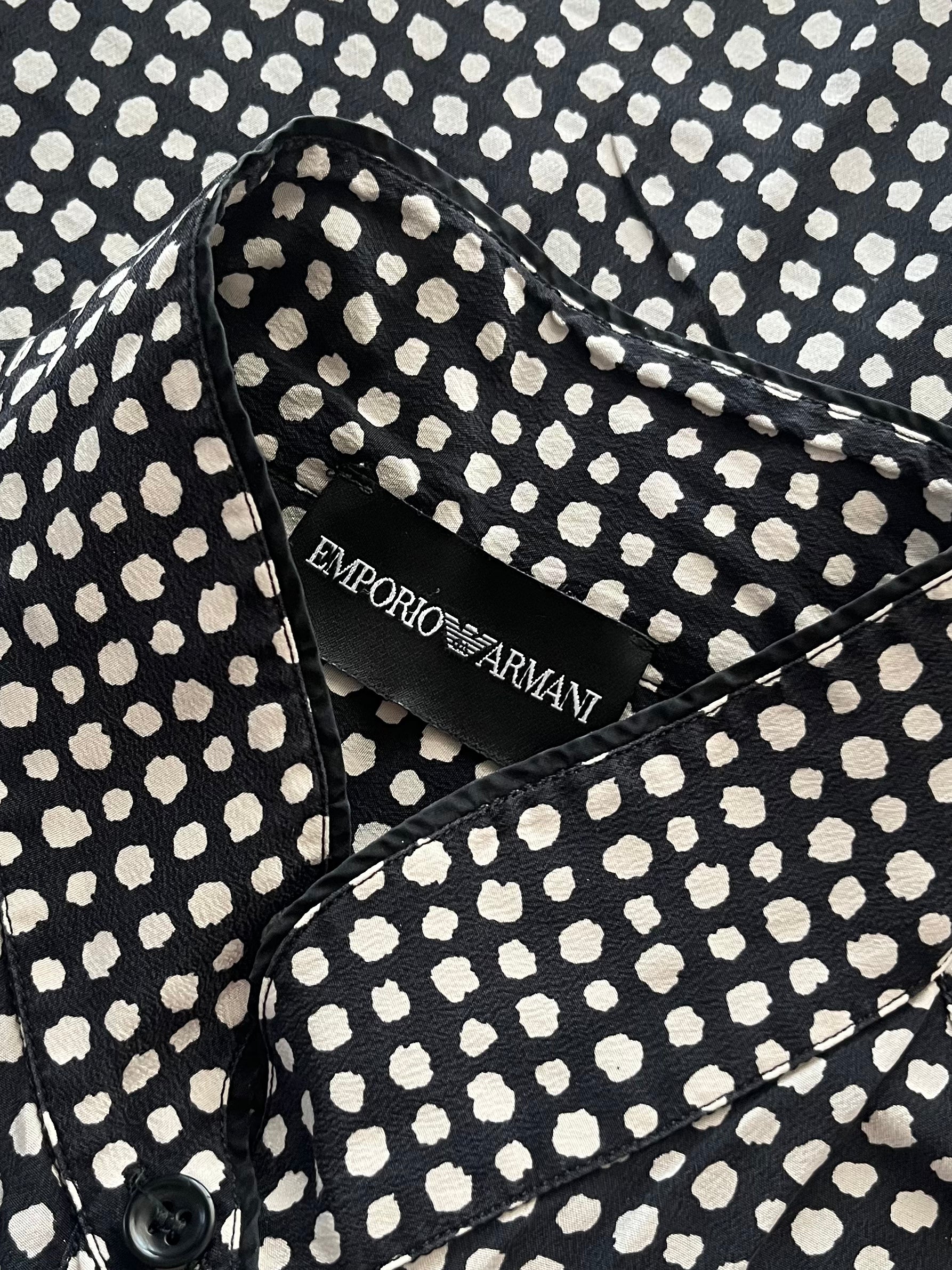 Cămașă Emporio Armani din mătase mărimea M