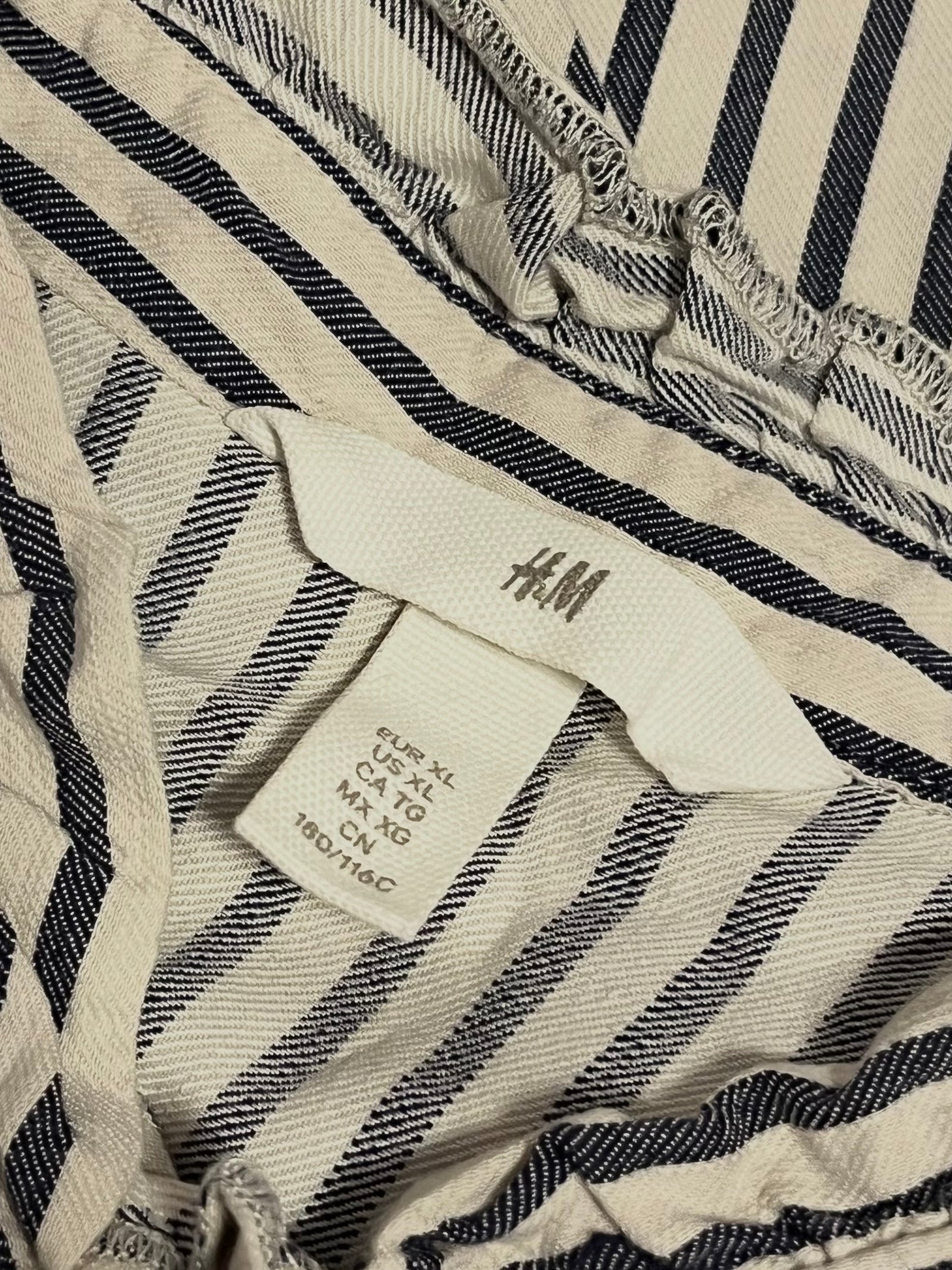 Cămașă în dungi din bumbac și vâscoză mărimea XL