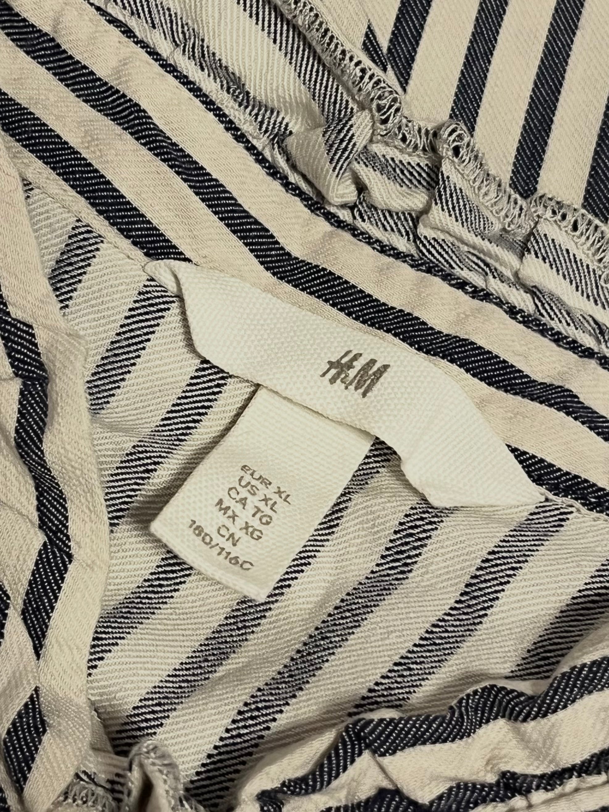 Cămașă în dungi din bumbac și vâscoză mărimea XL