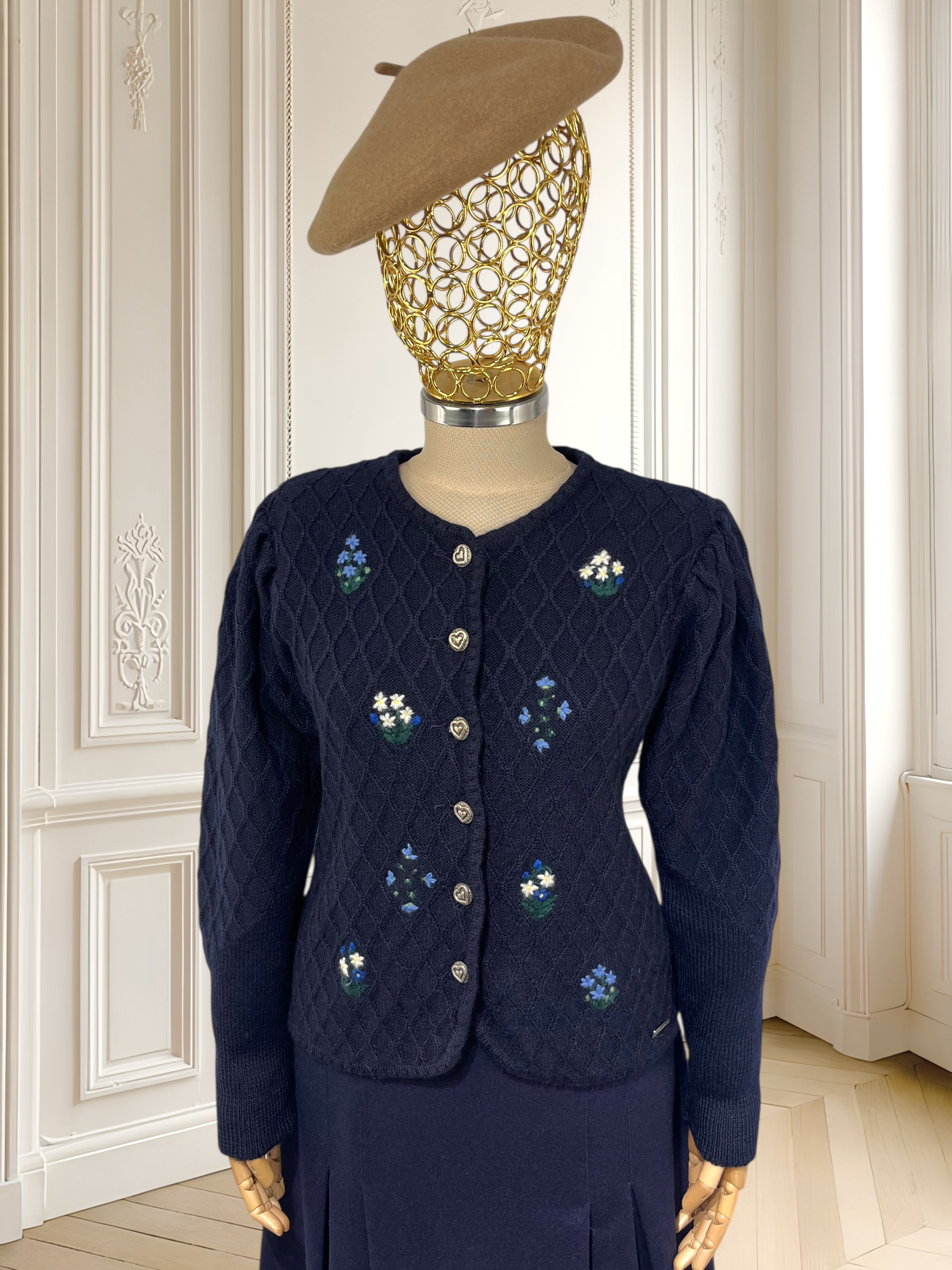 Cardigan vintage din lână pură mărimea M