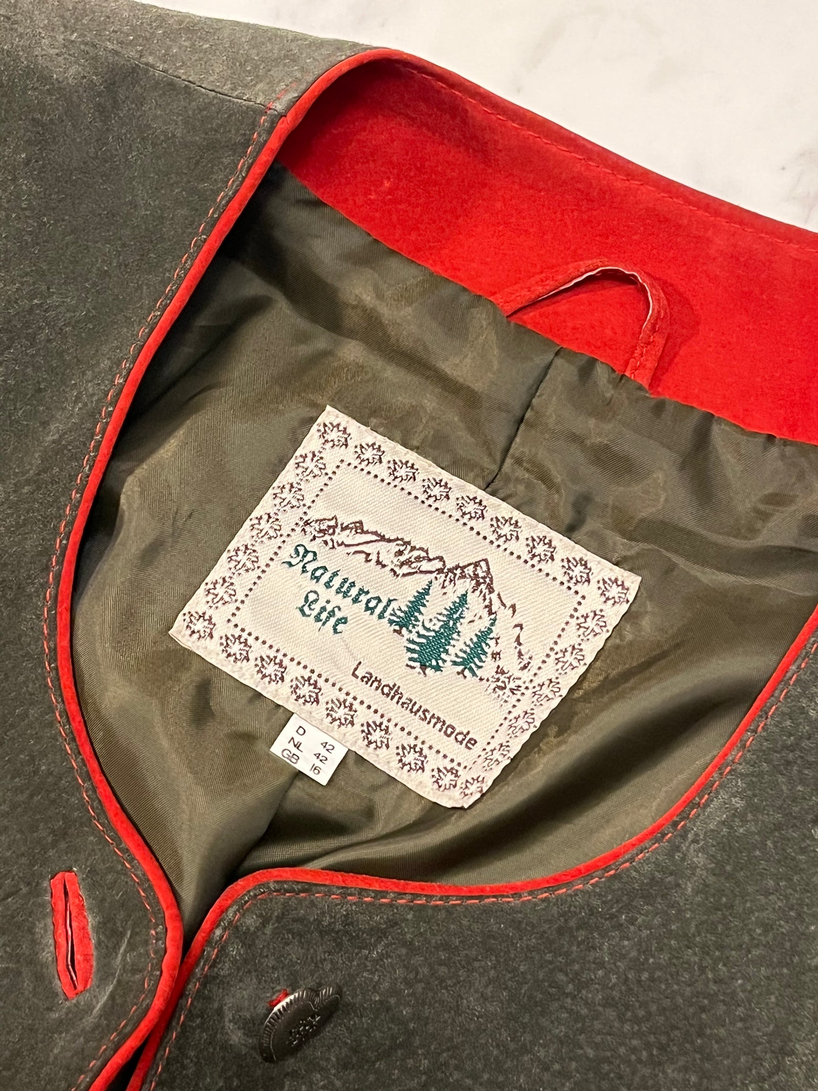 Jachetă vintage din piele naturală mărimea L