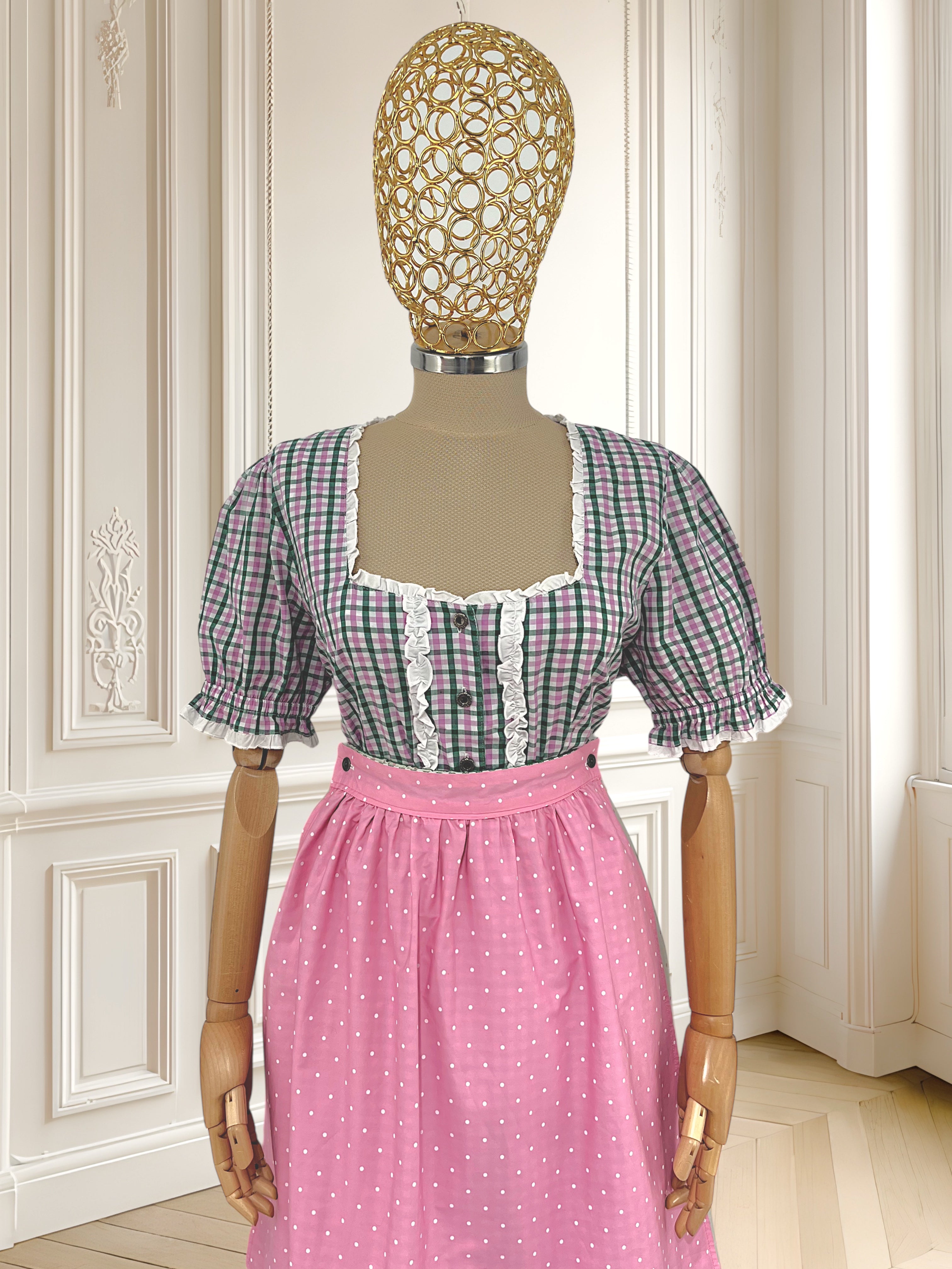 Cămașă vintage în carouri potrivită pentru L/XL