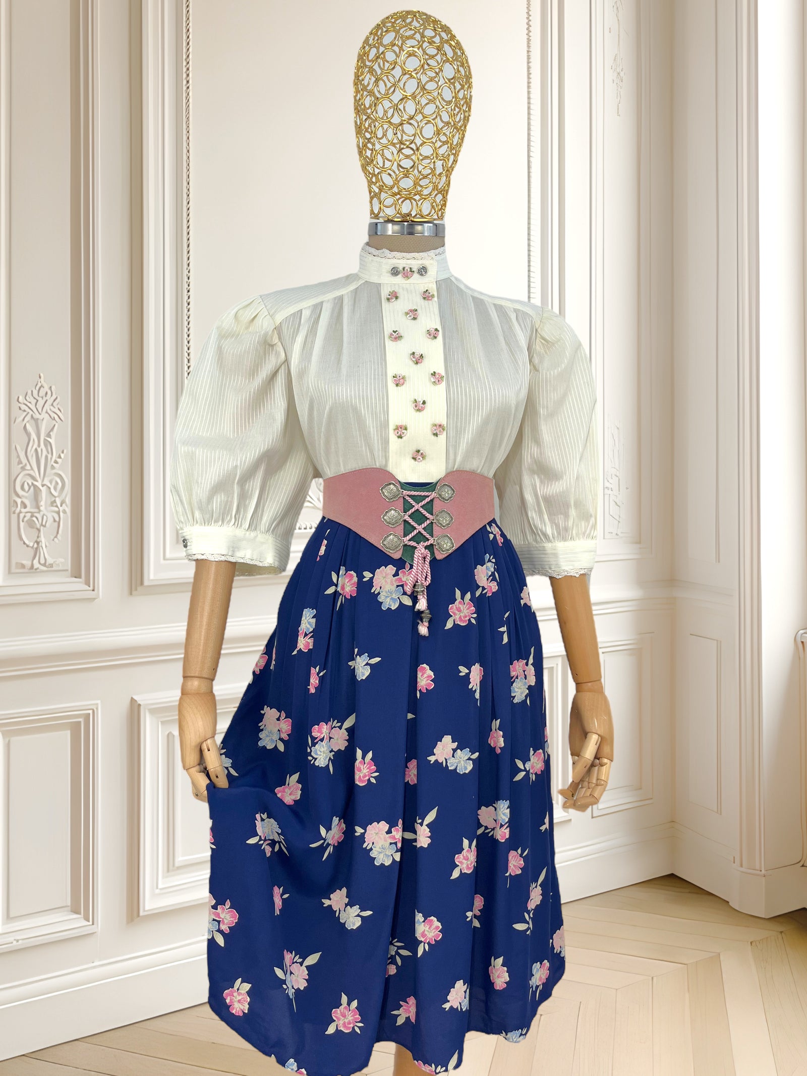 Fustă vintage din vâscoză mărimea M