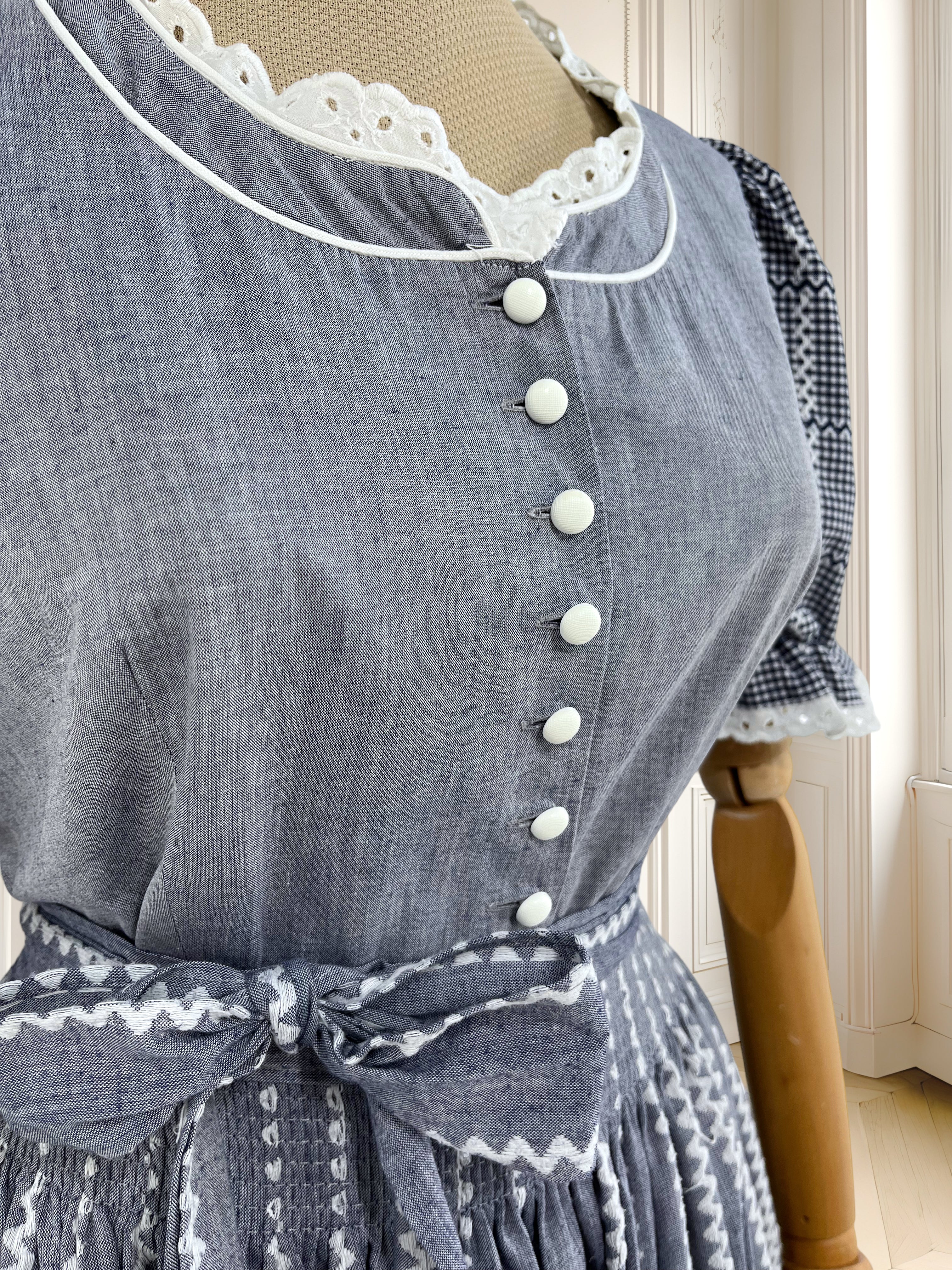Rochie vintage din bumbac mărimea L