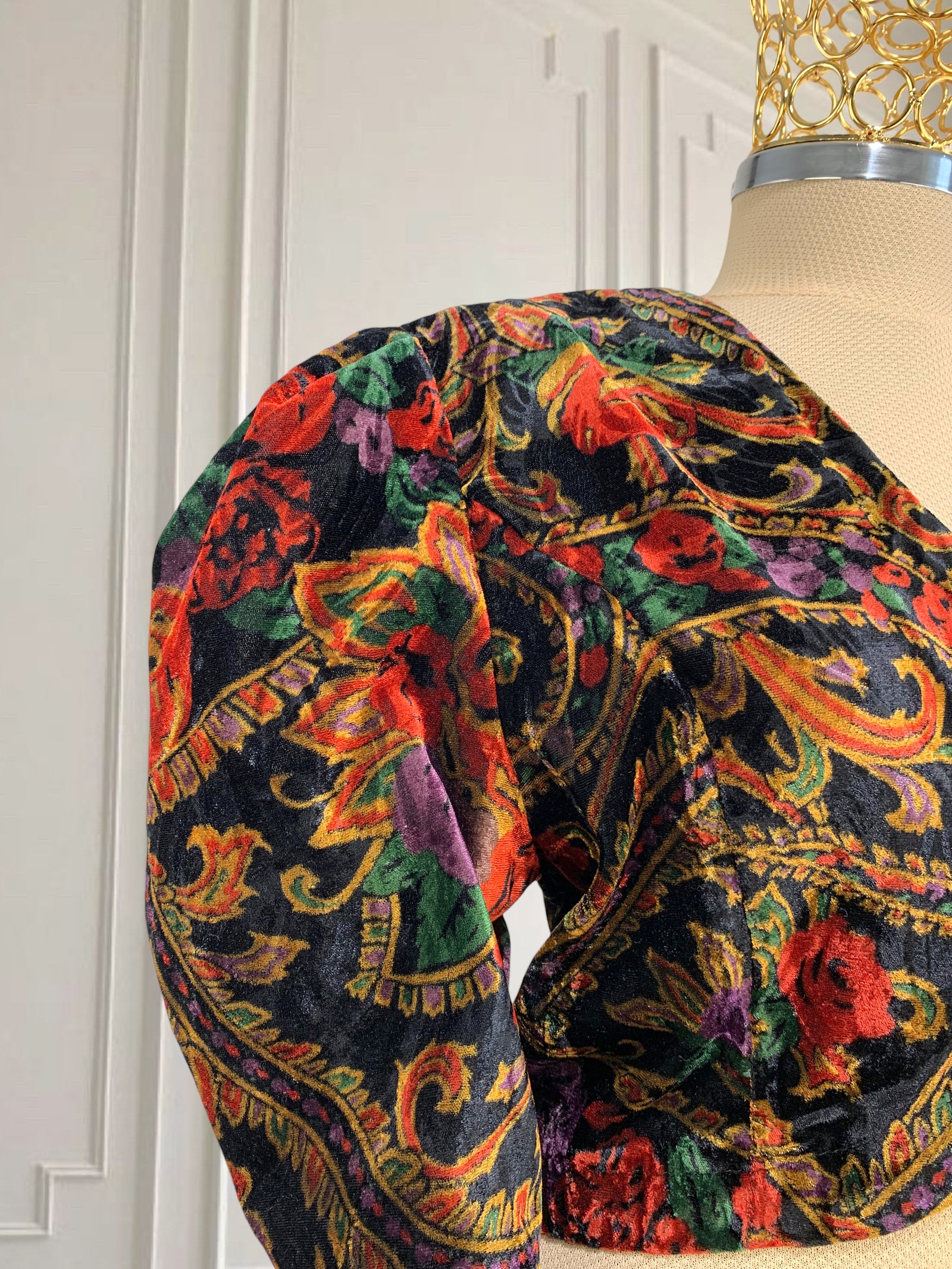 Bolero vintage din catifea mărimea M