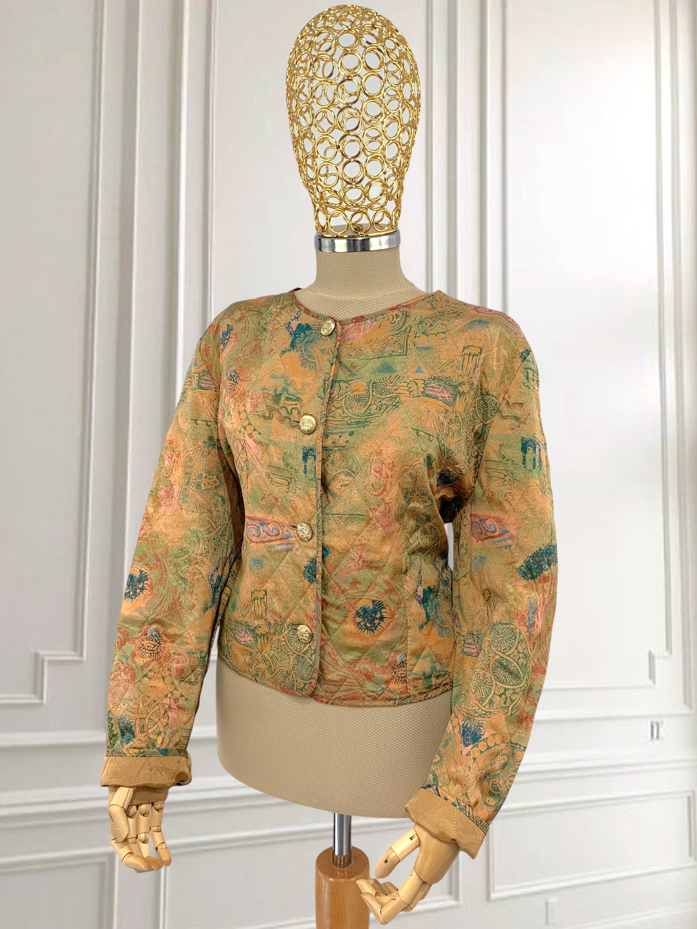 Sacou vintage cu nasturi aurii potrivit pentru M/L