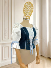 Încarcă imaginea în vizualizatorul Galerie, Top vintage cu corset mărimea S
