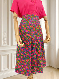 Fustă colorată cu print floral mărimea L