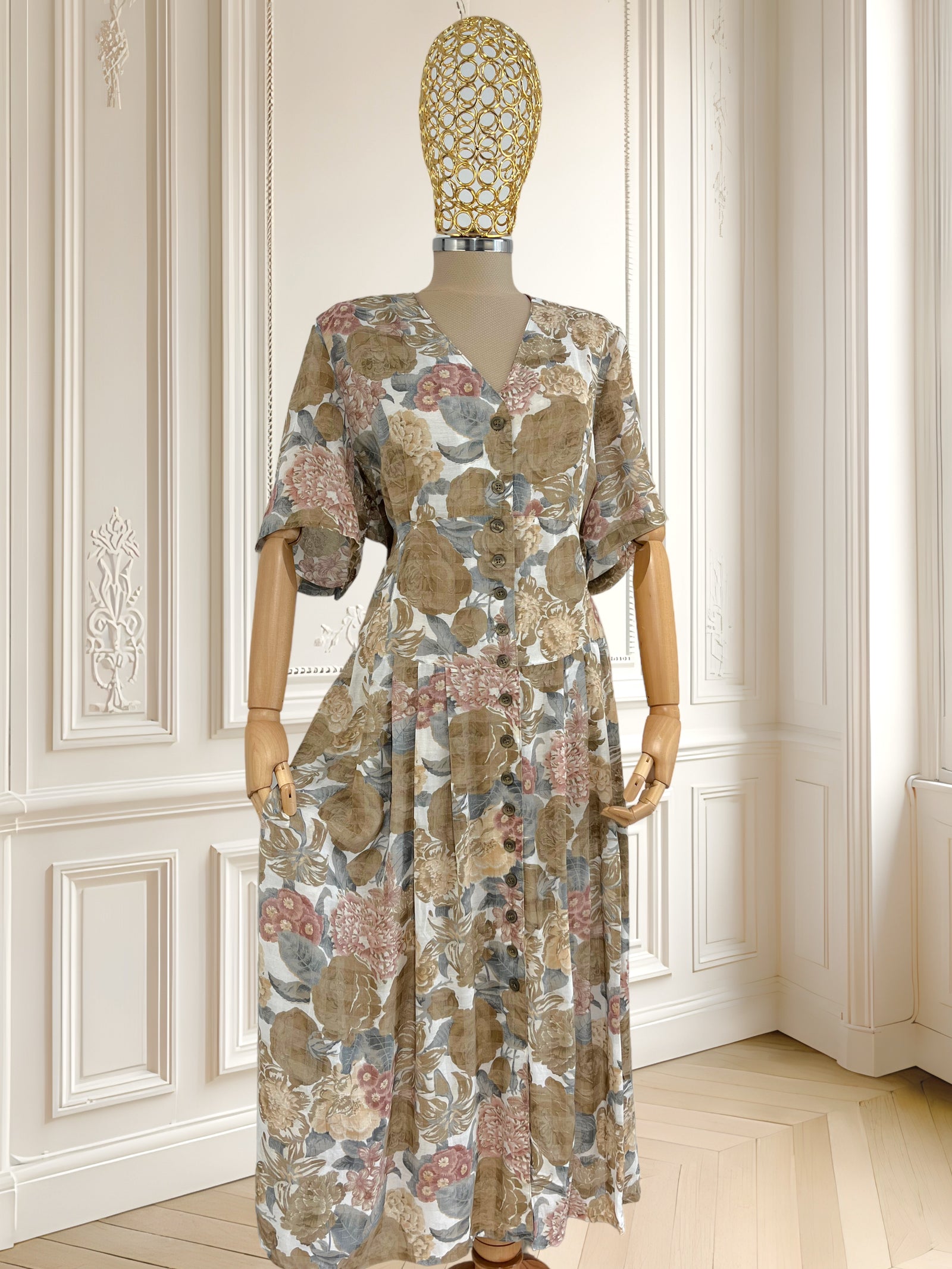 Rochie pastelată din pânză fină de vâscoză mărimea XL