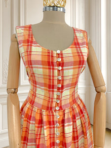 Rochie vintage portocalie mărimea L
