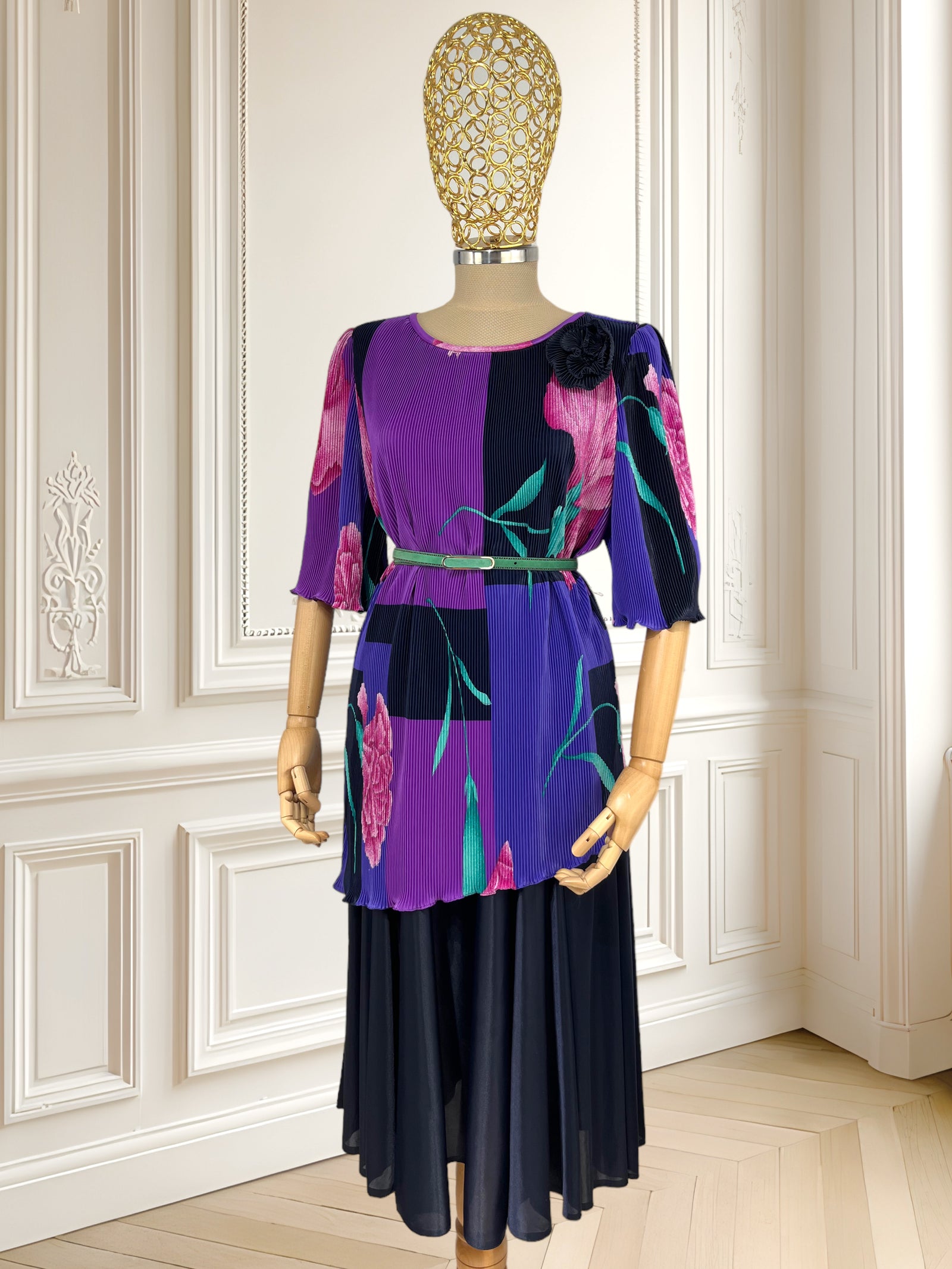 Rochie vintage plisată mărimea M