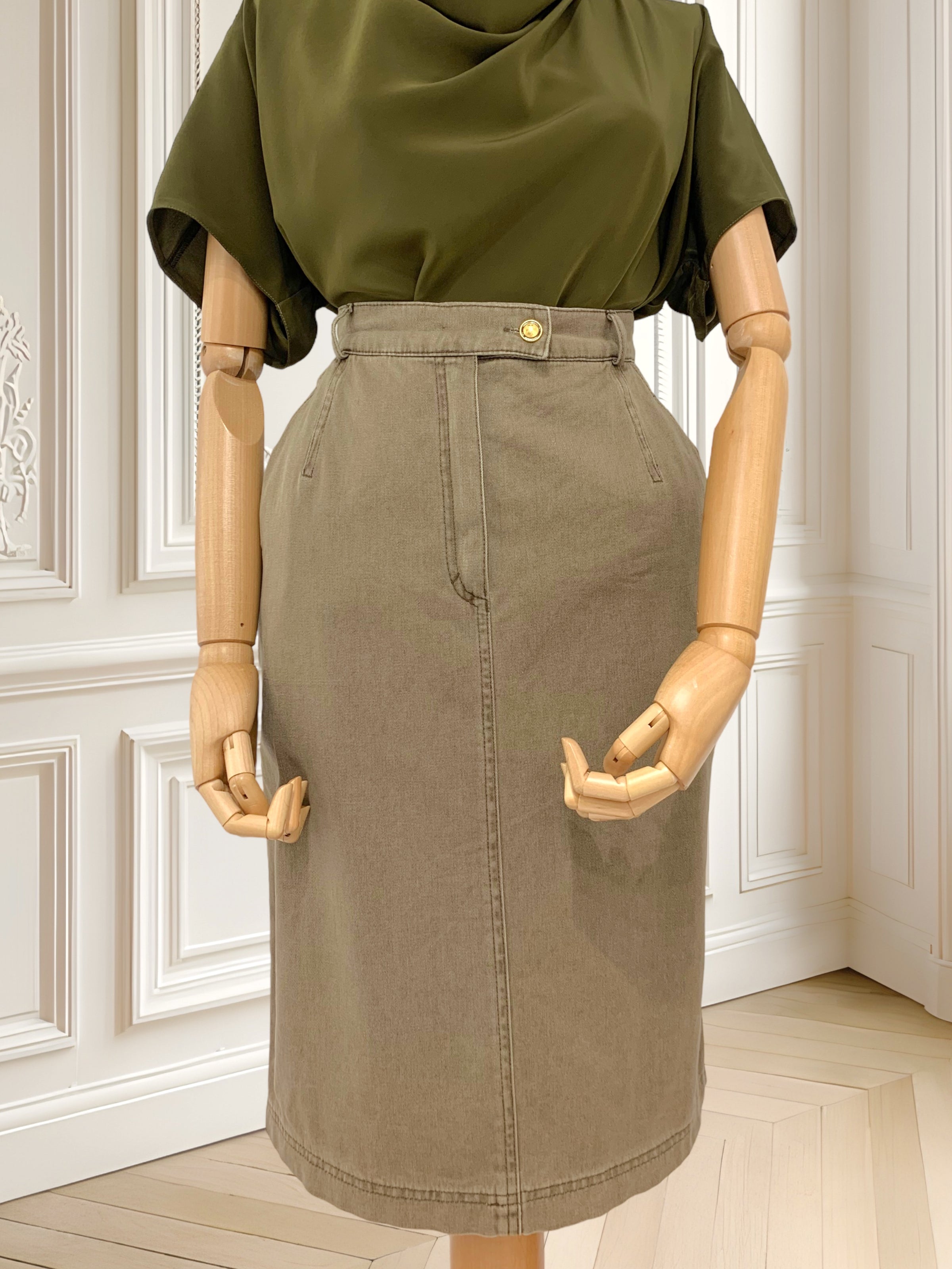 Fustă maro din denim mărimea M