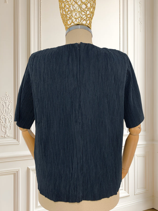 Tricou plisat cu fermoar la spate mărimea S