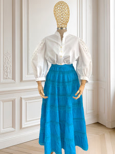 Fustă vintage cu broderie mărimea M