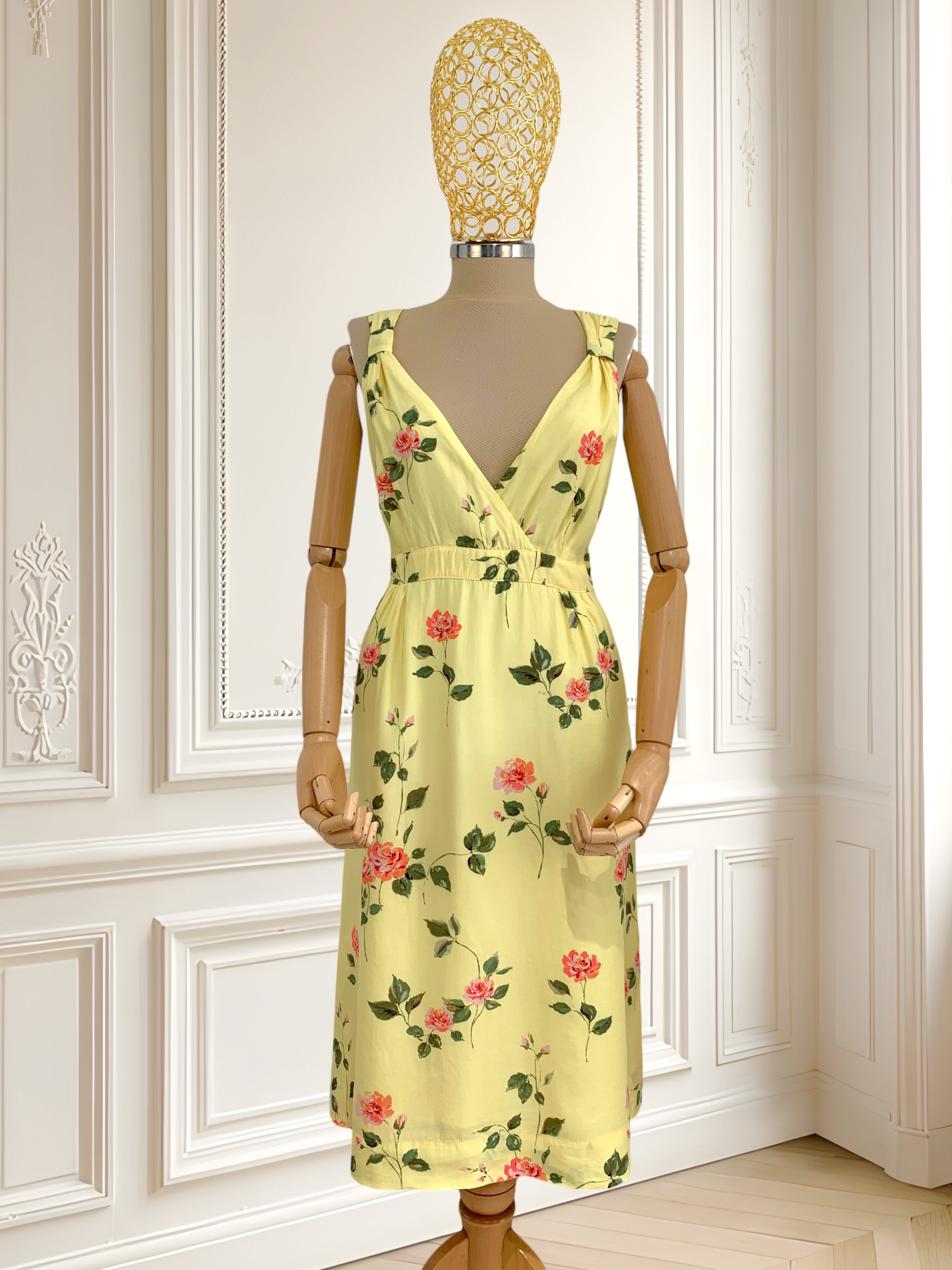 Rochie galbenă din vâscoză mărimea L