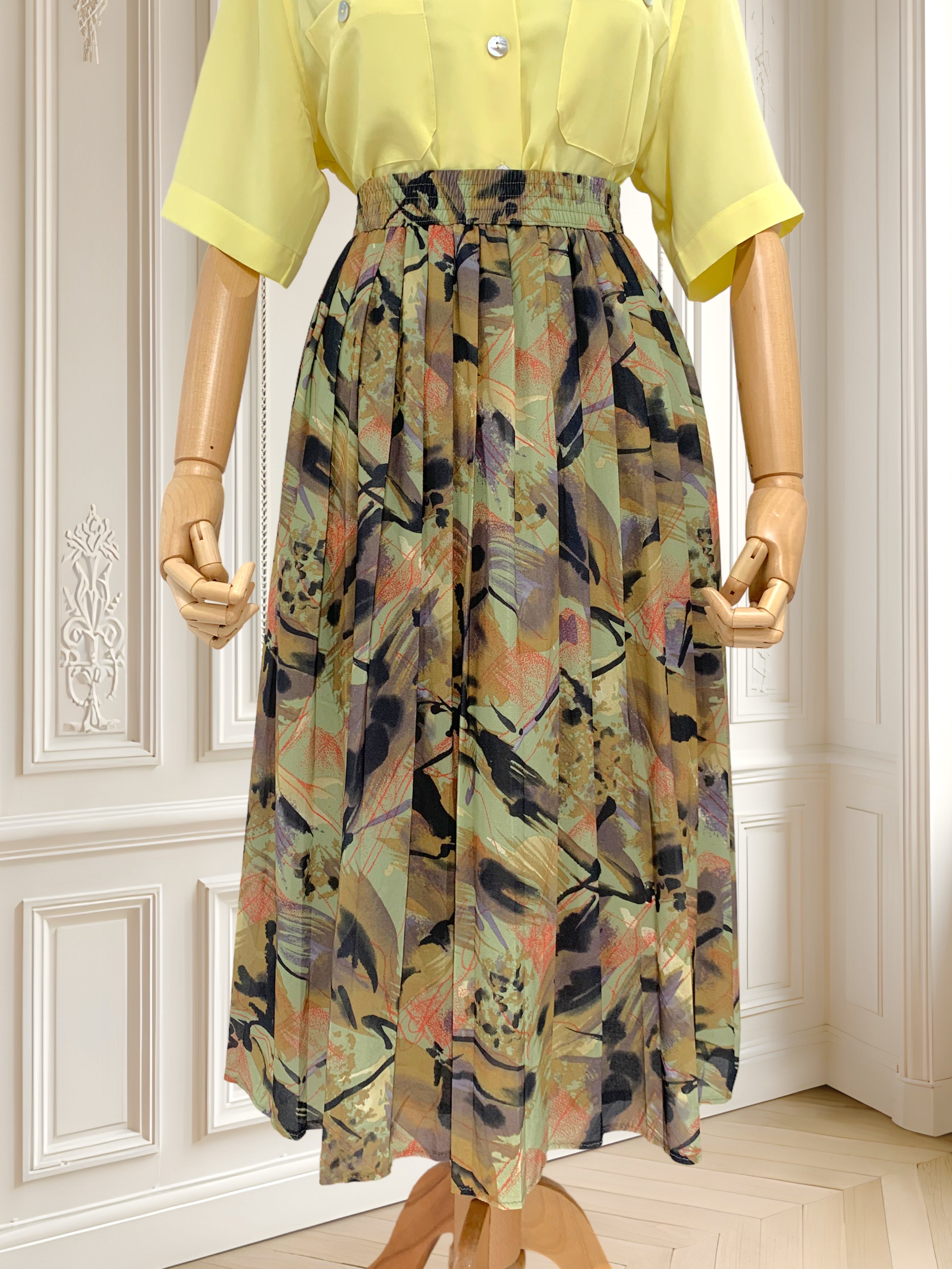 Fustă plisată colorată potrivită pentru L/XL