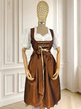 Încarcă imaginea în vizualizatorul Galerie, Rochie bavareză cu șorț detașabil mărimea M
