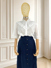 Cămașă vintage cu broderie potrivită pentru XL/XXL
