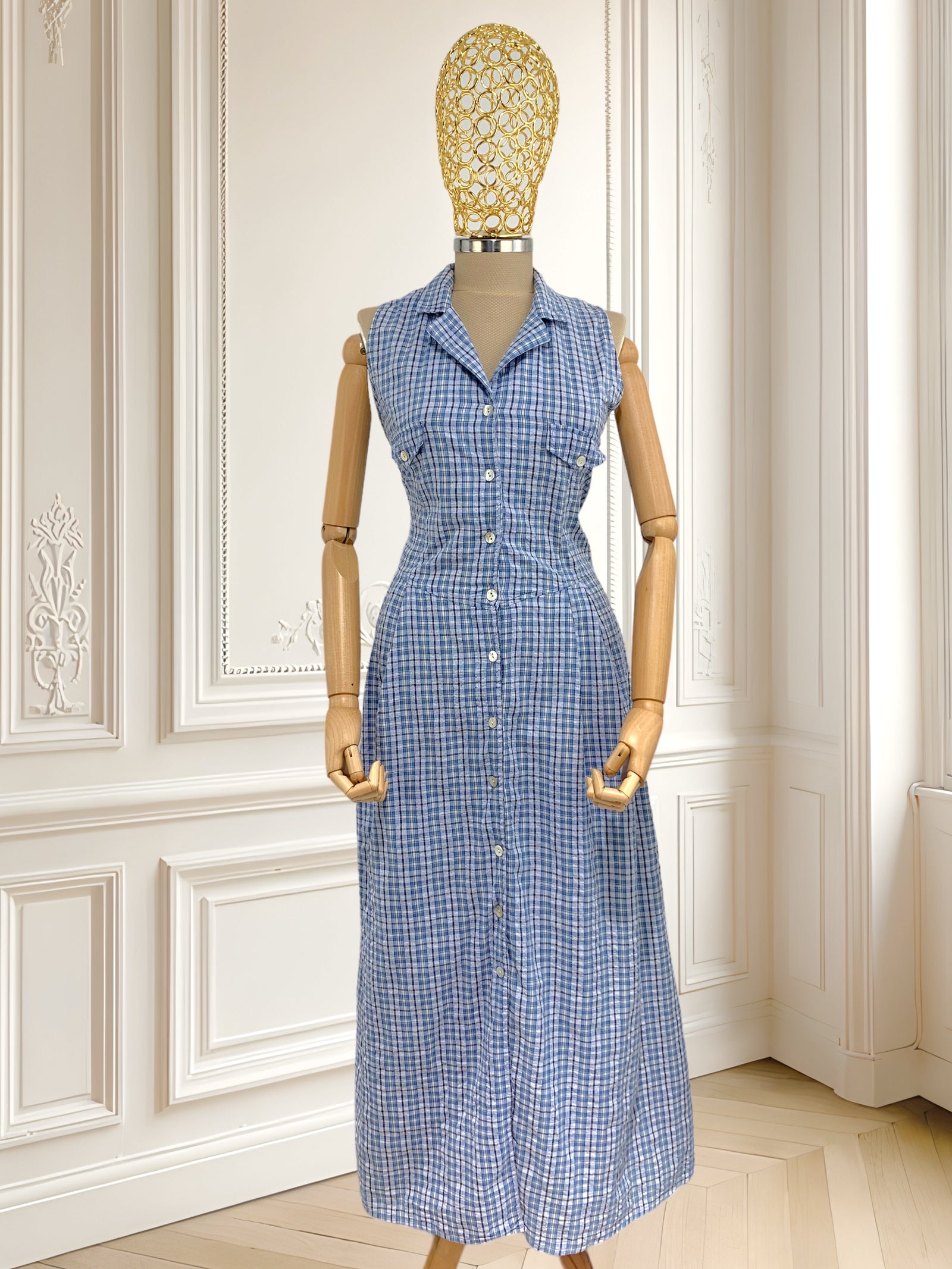 Rochie vintage în carouri mărimea M
