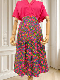 Fustă colorată cu print floral mărimea L