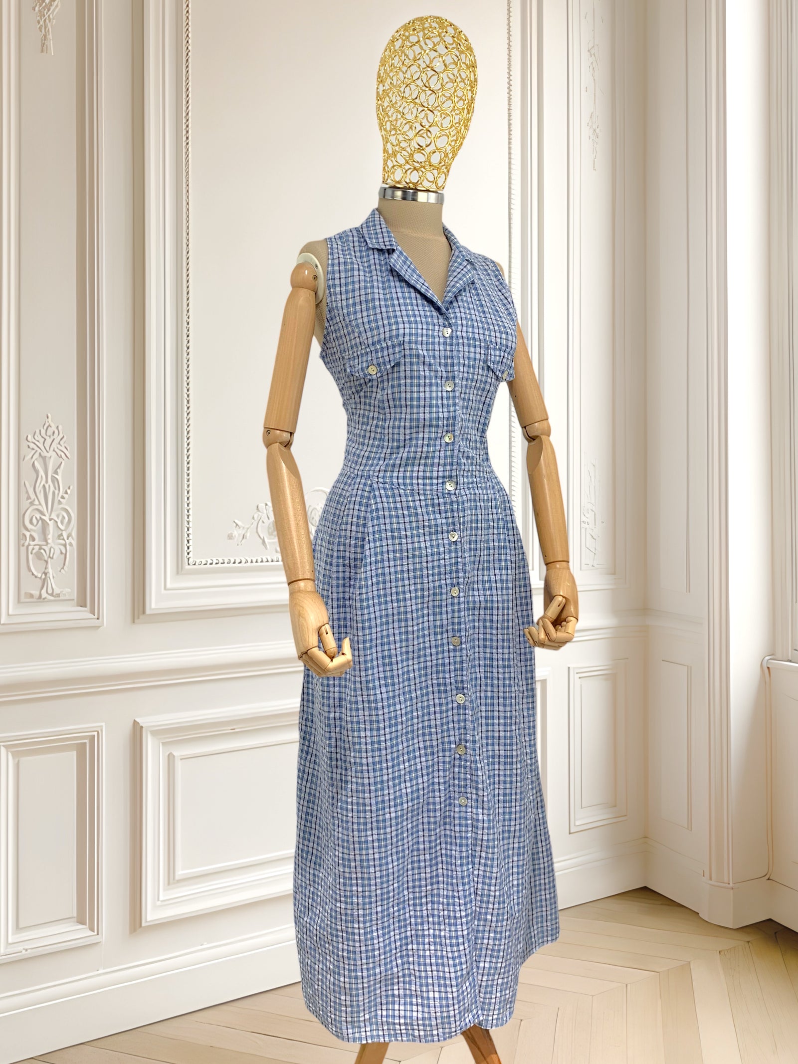 Rochie vintage în carouri mărimea M