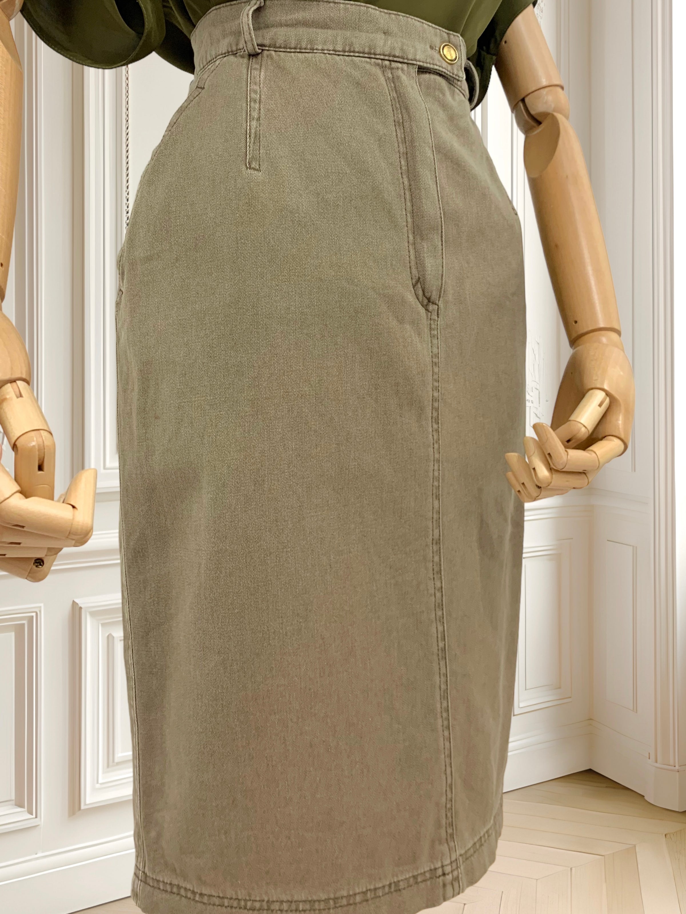 Fustă maro din denim mărimea M