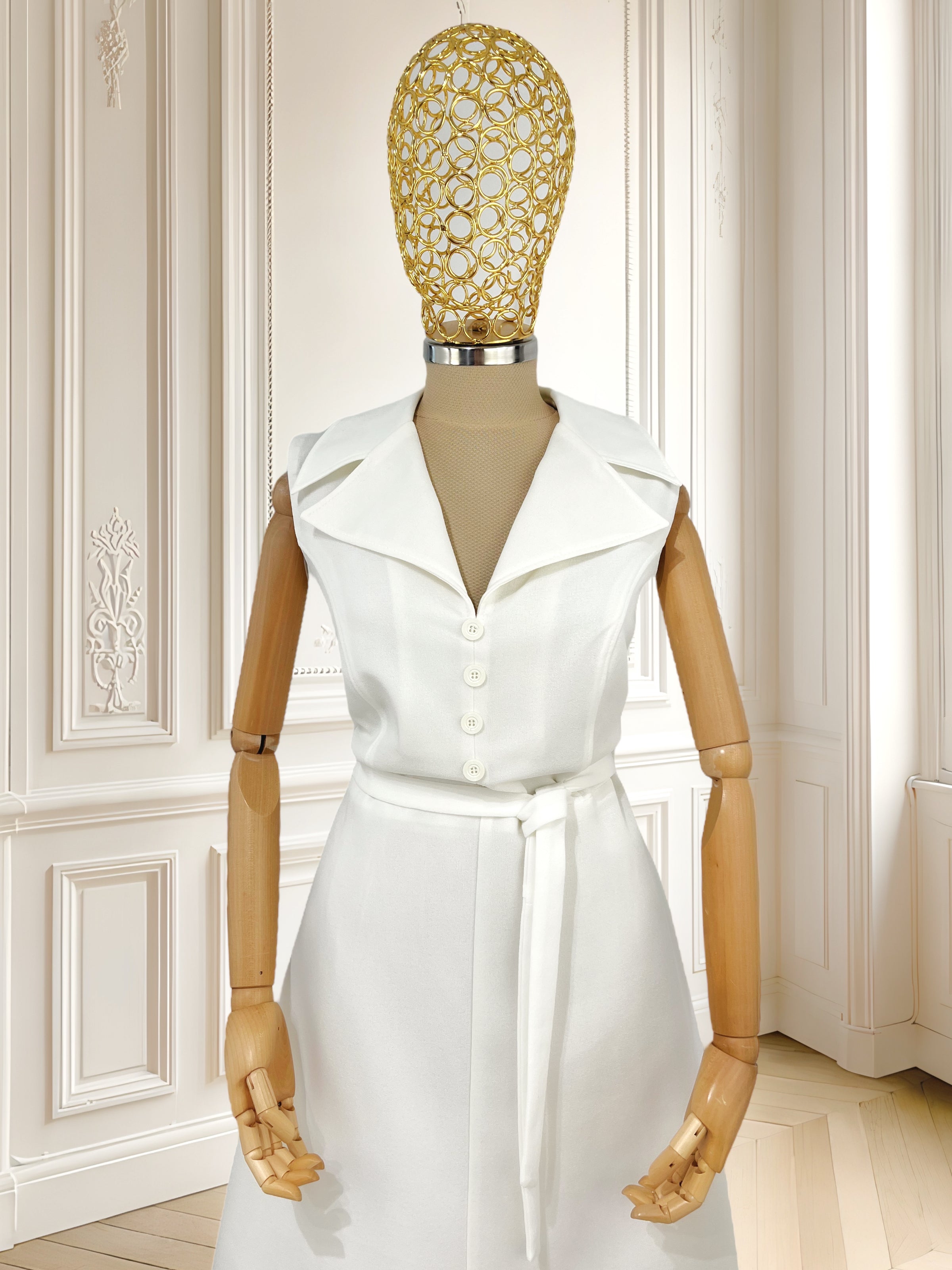 Rochie vintage albă mărimea L