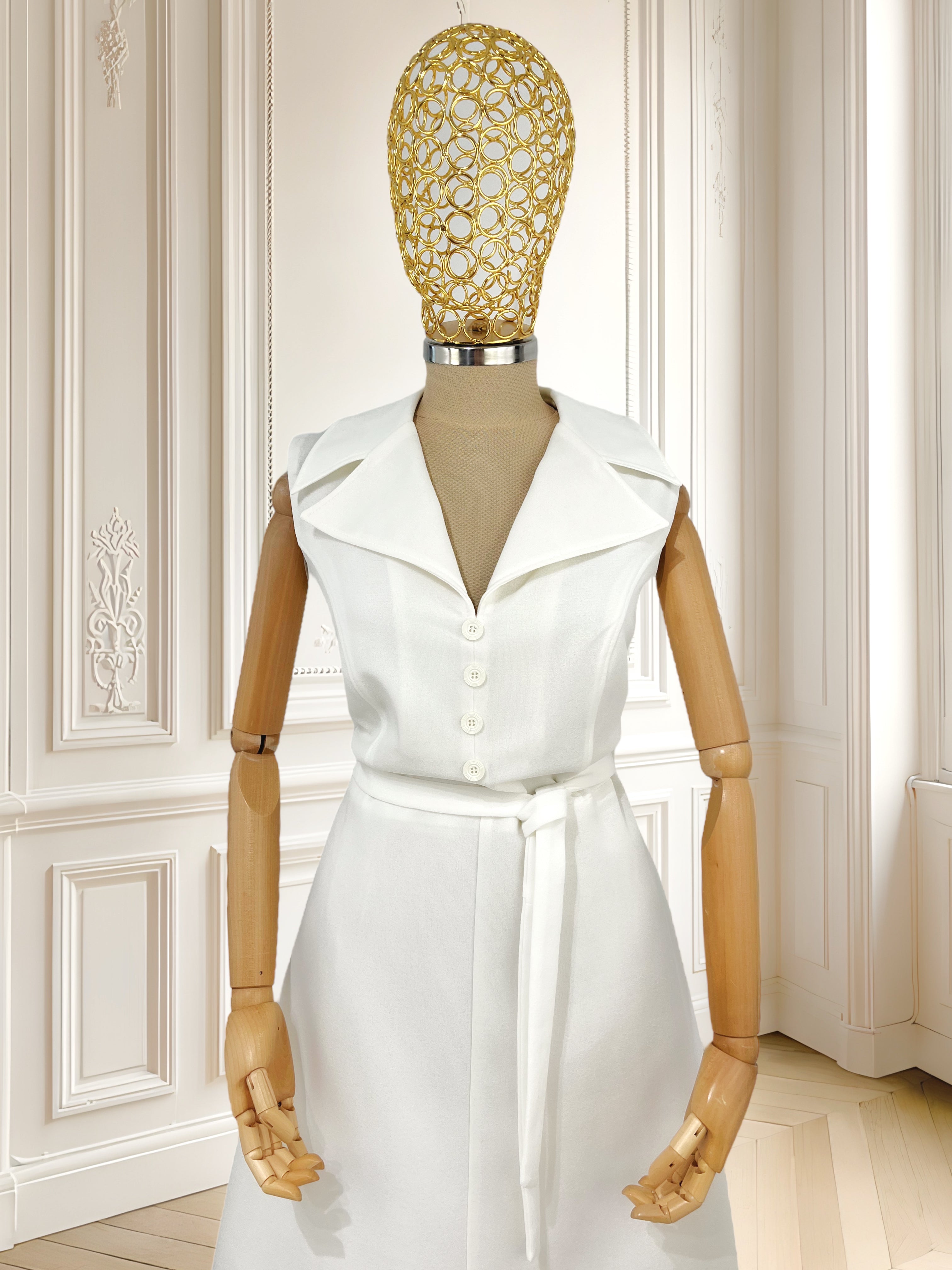 Rochie vintage albă mărimea L