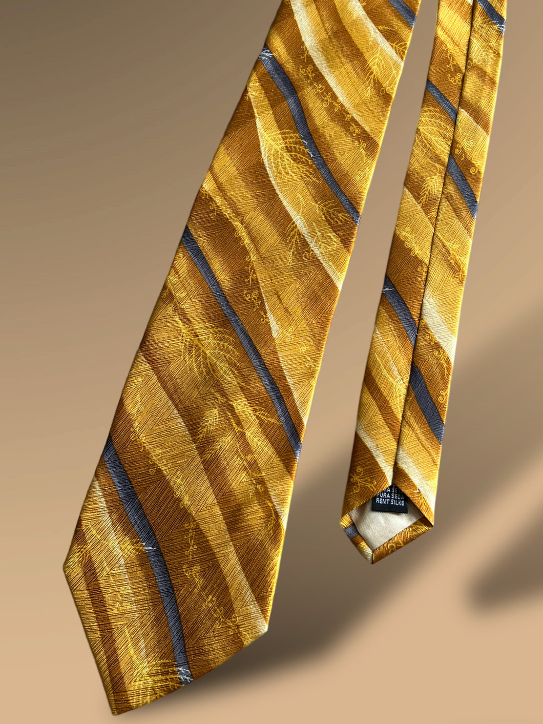Cravată galbenă din mătase naturală